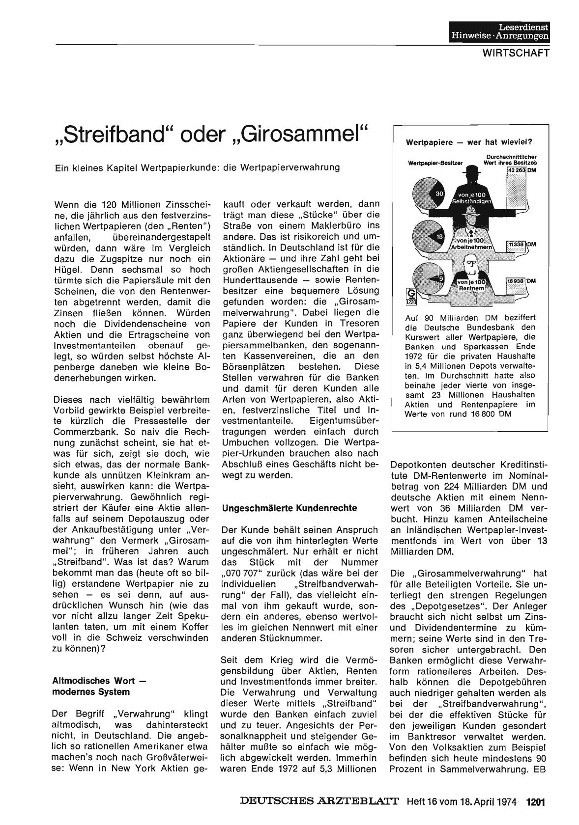 Vorschauseite 1: „Streifband” oder „Girosammel“