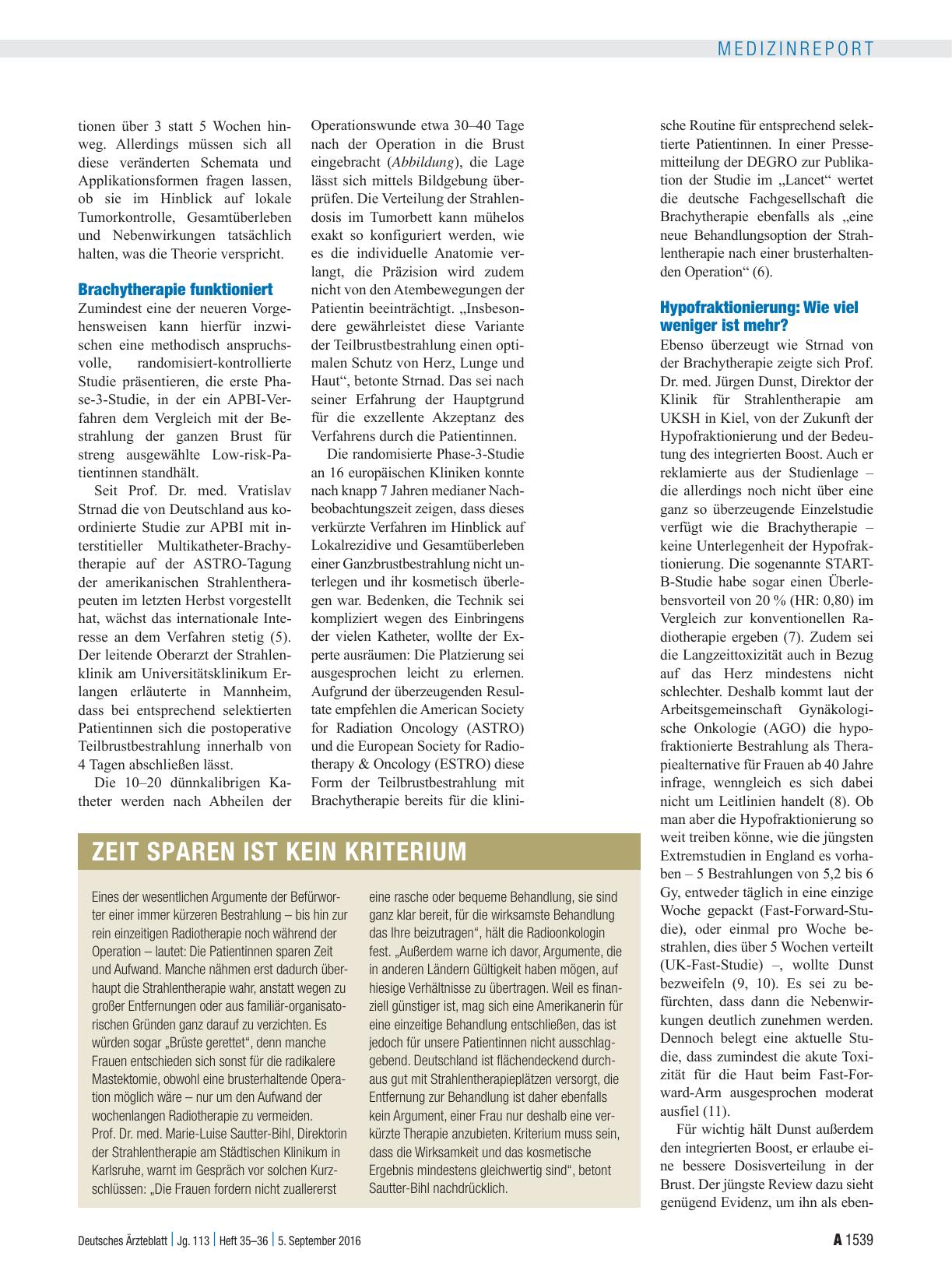 Vorschauseite 2: Invasives Mammakarzinom: Neue Varianten der Bestrahlung nach brusterhaltender Operation