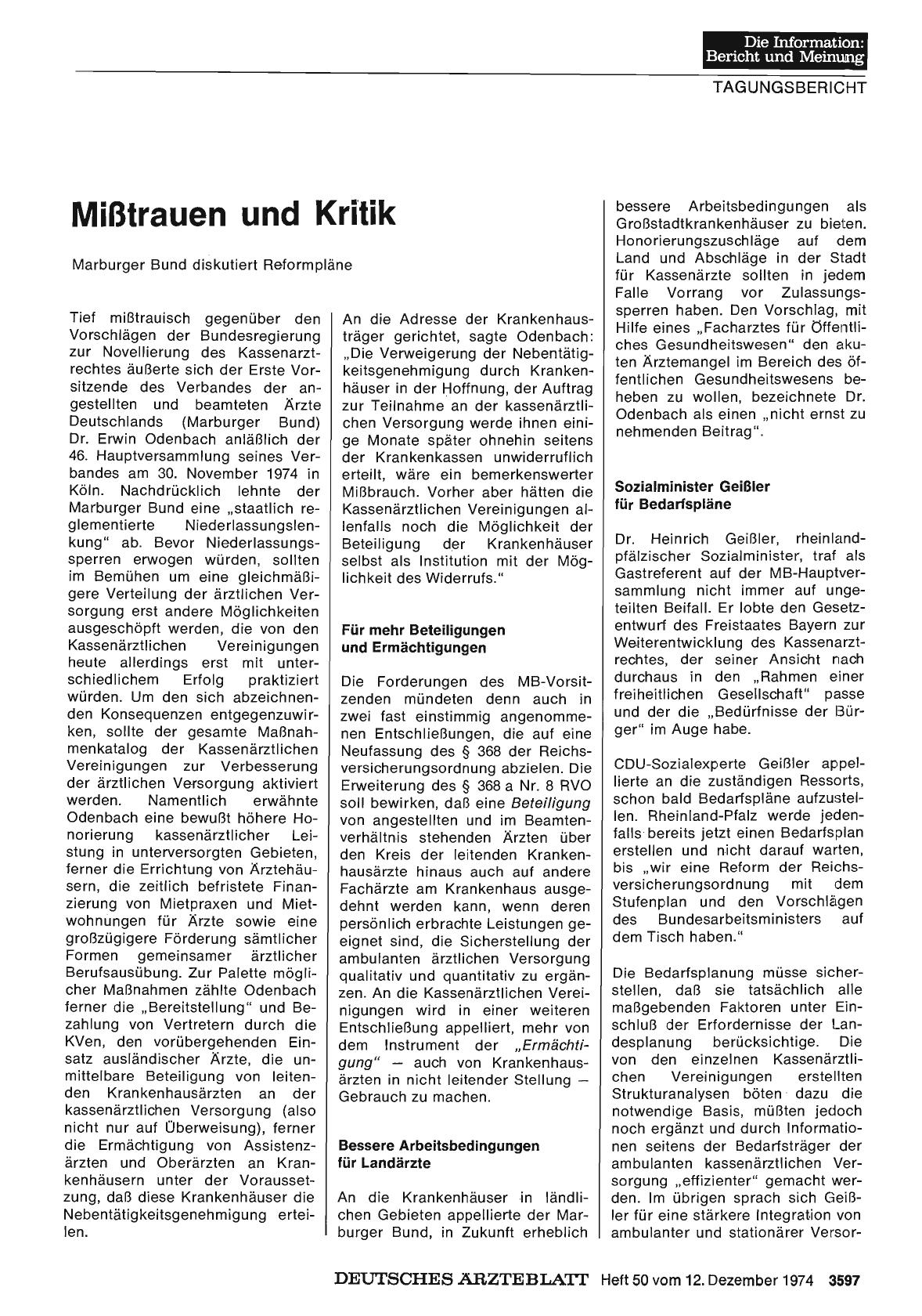 Vorschauseite 1: Mißtrauen und Kritik