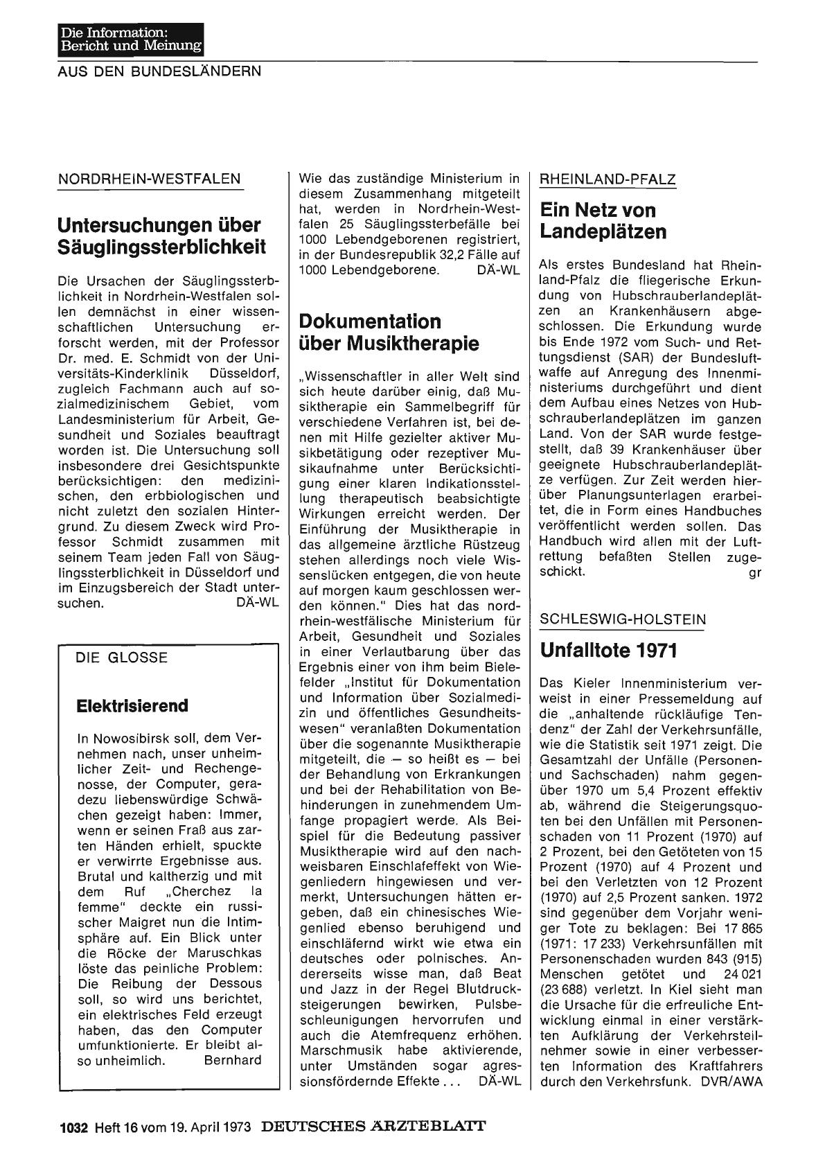Vorschauseite 1: Nordrhein-Westfalen: Untersuchungen über Säuglingssterblichkeit