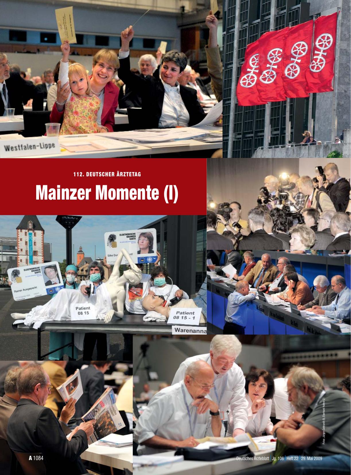 Vorschauseite 1: 112. Deutscher Ärztetag: Mainzer Momente (I)