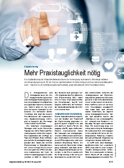 Vorschauseite 1: Digitalisierung: Mehr Praxistauglichkeit nötig