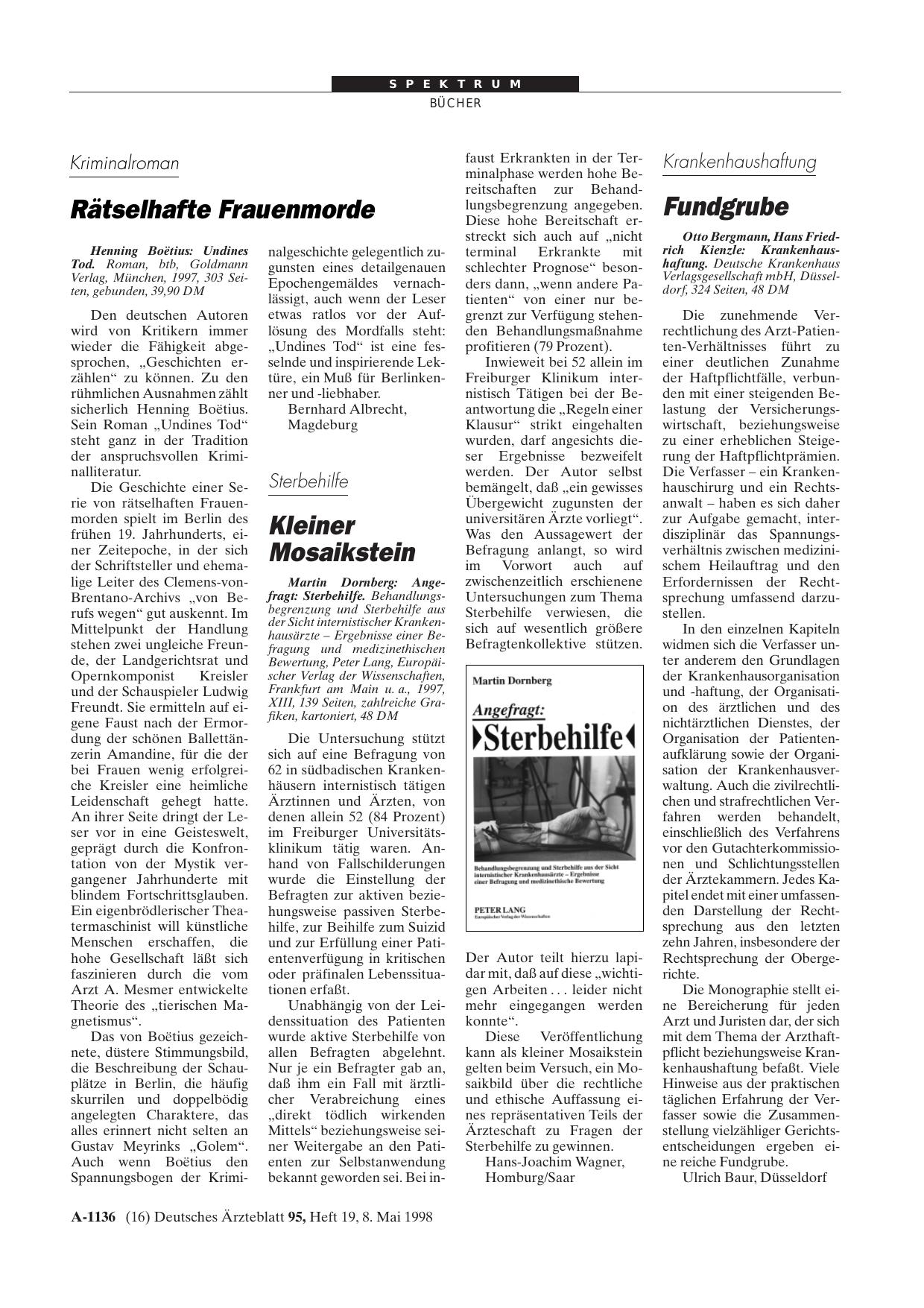 Vorschauseite 1: Sterbehilfe
