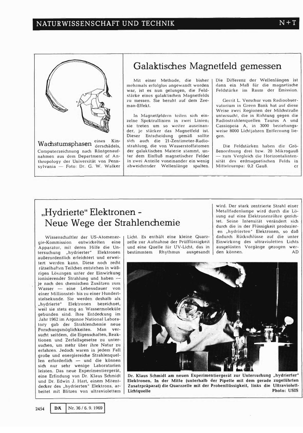 Vorschauseite 1: „Hydrierte" Elektronen - Neue Wege der Strahlenchemie