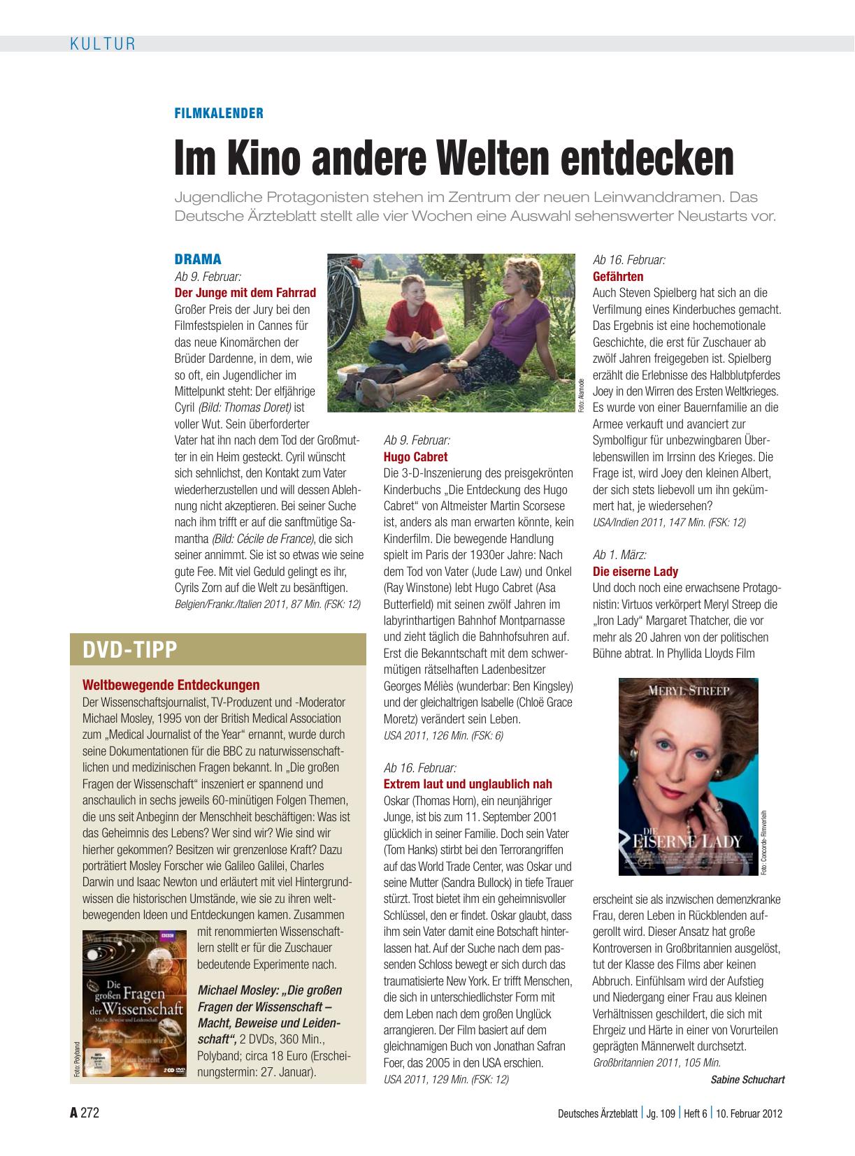 Vorschauseite 1: Filmkalender: Im Kino andere Welten entdecken