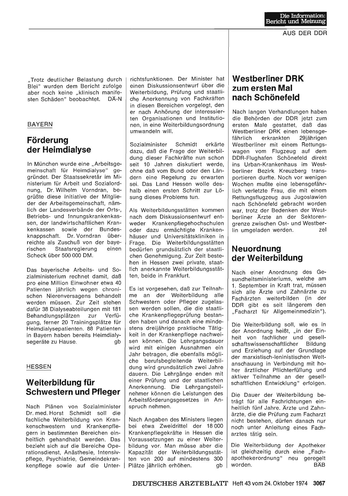 Vorschauseite 1: Hessen: Weiterbildung für Schwestern und Pfleger