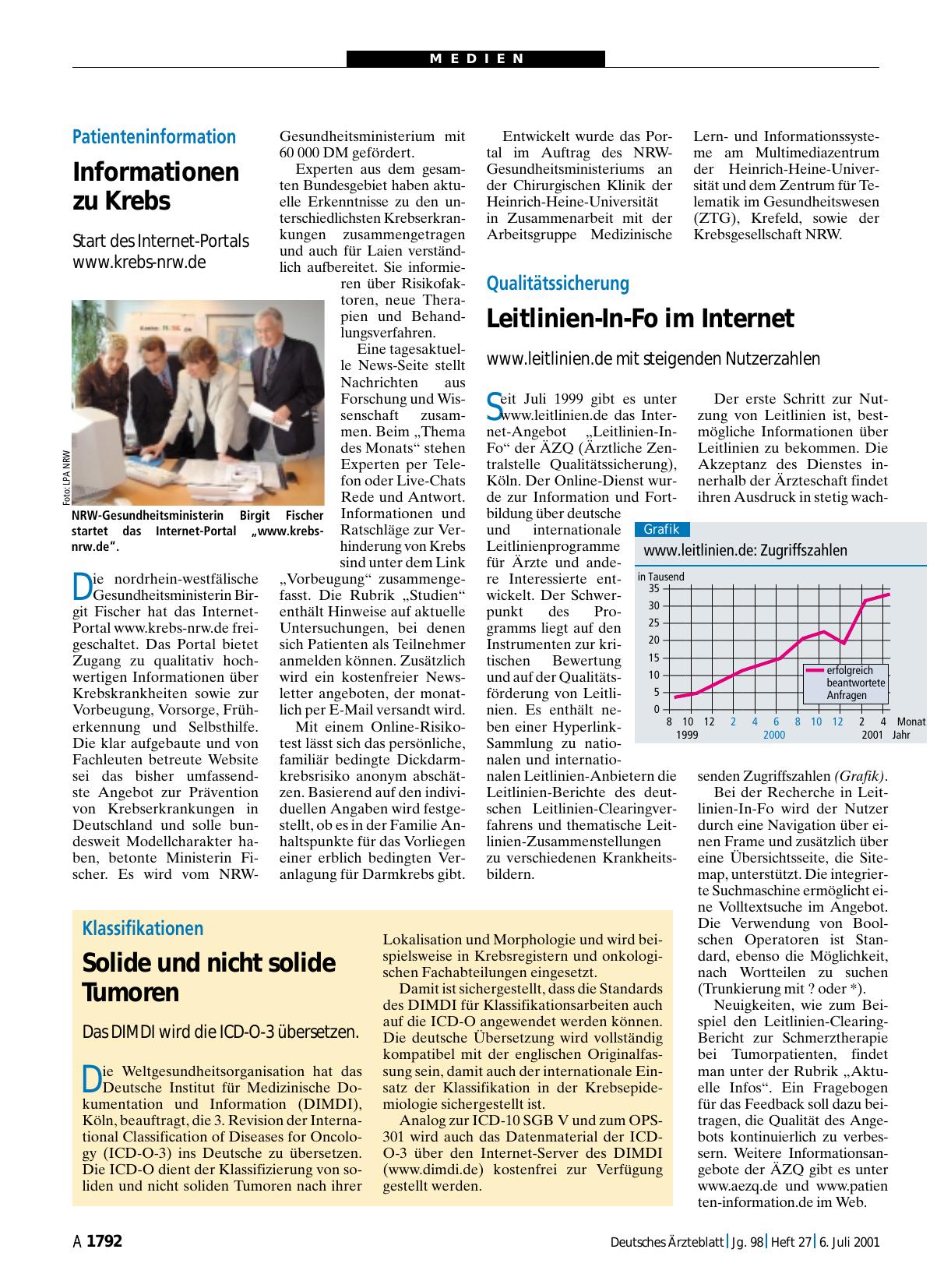 Vorschauseite 1: Patienteninformation: Informationen zu Krebs