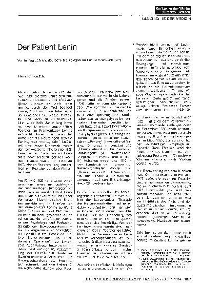 Vorschauseite 1: Der Patient Lenin
