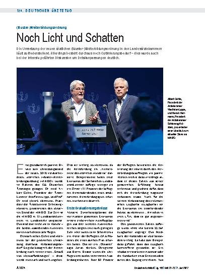 Vorschauseite 1: (Muster-)Weiterbildungsordnung: Noch Licht und Schatten