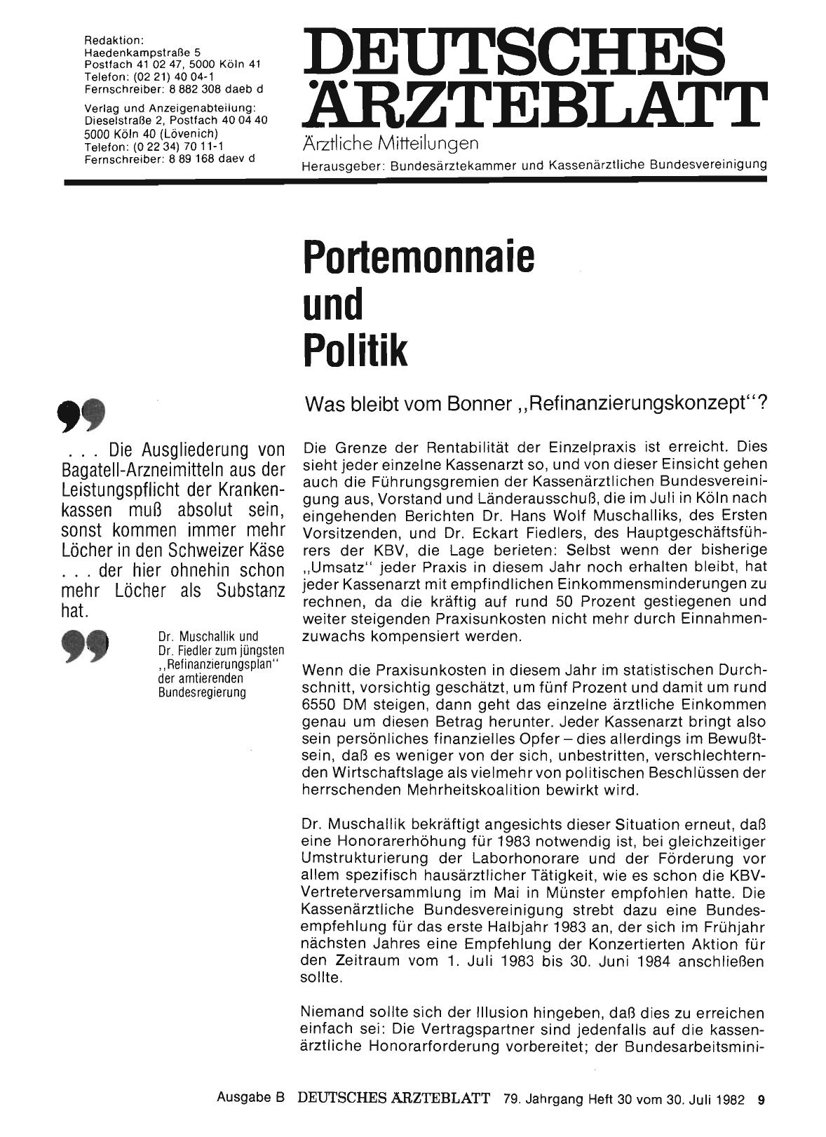 Vorschauseite 1: Portemonnaie und Politik