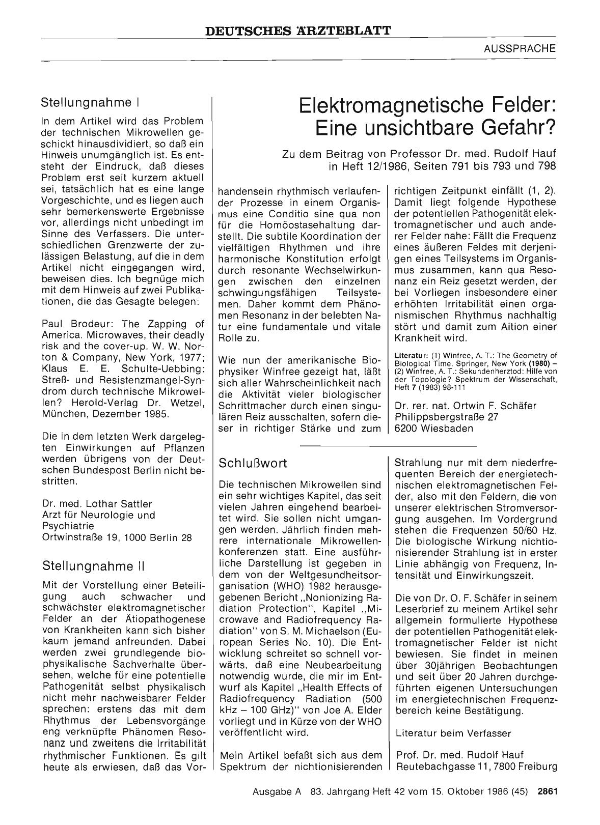 Vorschauseite 1: Elektromagnetische Felder: Eine unsichtbare Gefahr? : Stellungnahme II