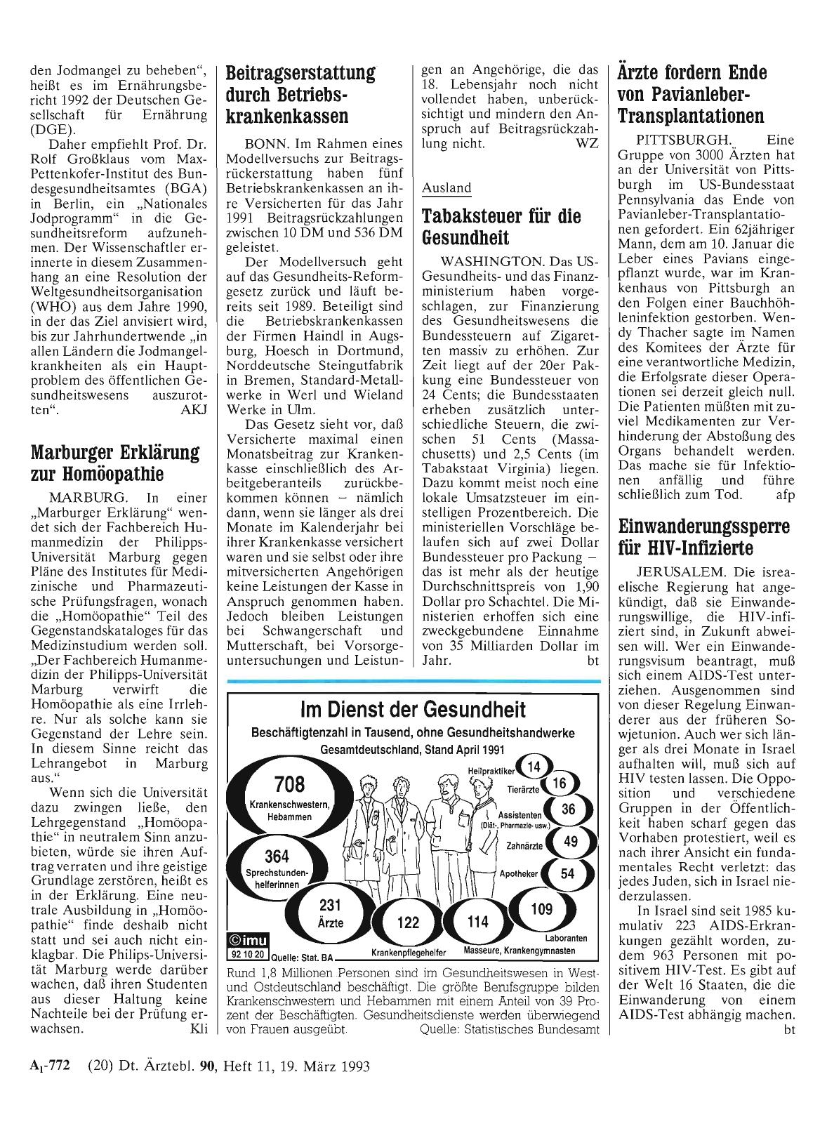 Vorschauseite 1: Marburger Erklärung zur Homöopathie