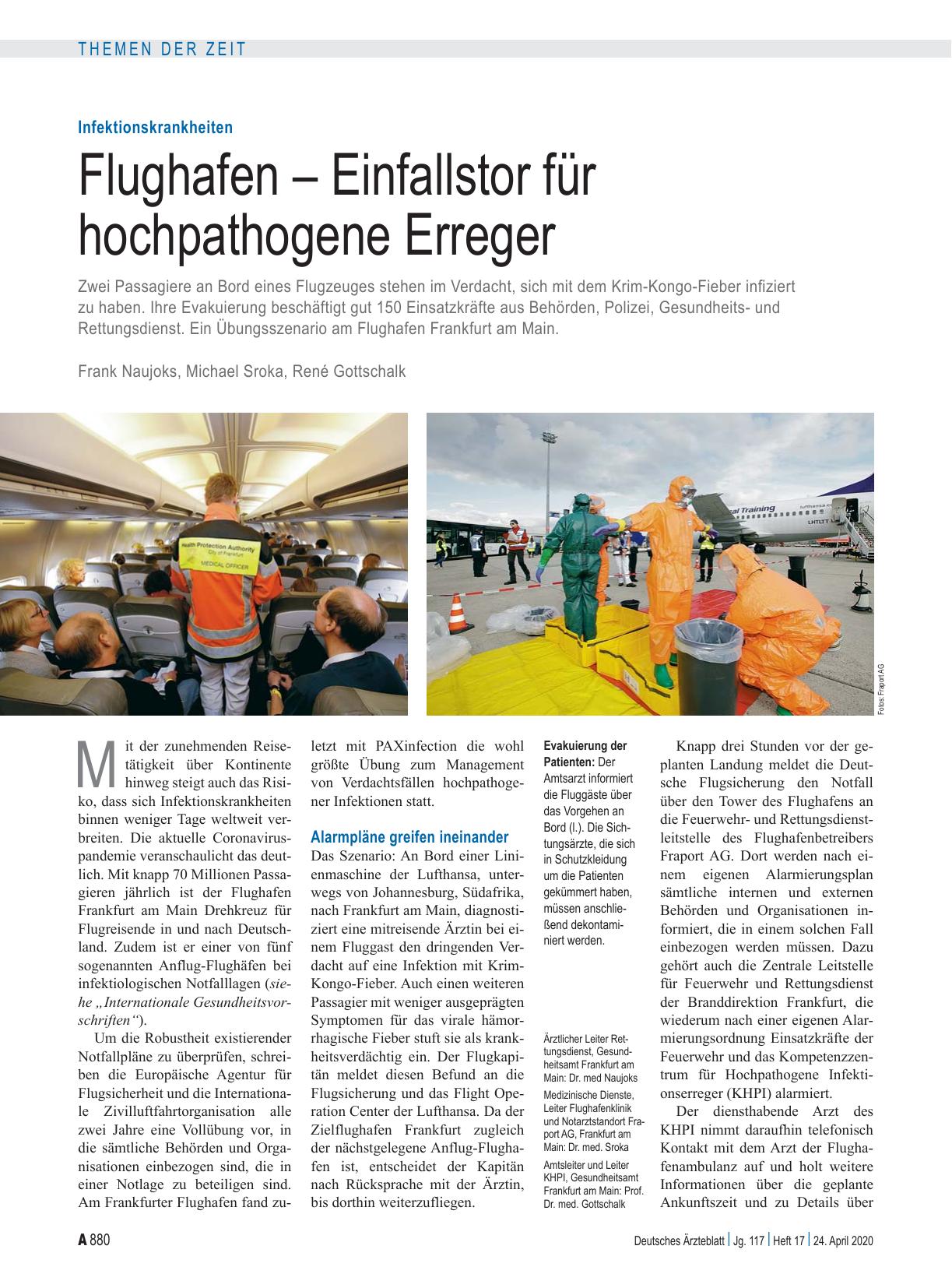 Vorschauseite 1: Infektionskrankheiten: Flughafen – Einfallstor für hochpathogene Erreger