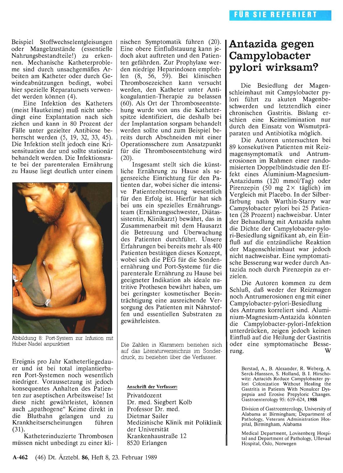 Vorschauseite 1: Antazida gegen Campylobacter pylori wirksam?