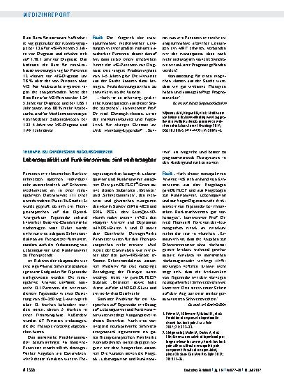 Vorschauseite 1: Therapie bei chronischen Rückenschmerzen: Lebensqualität und Funktionsniveau sind vorhersagbar