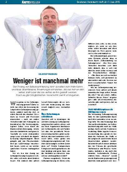 Vorschauseite 1: Selbstoptimierung: Weniger ist manchmal mehr