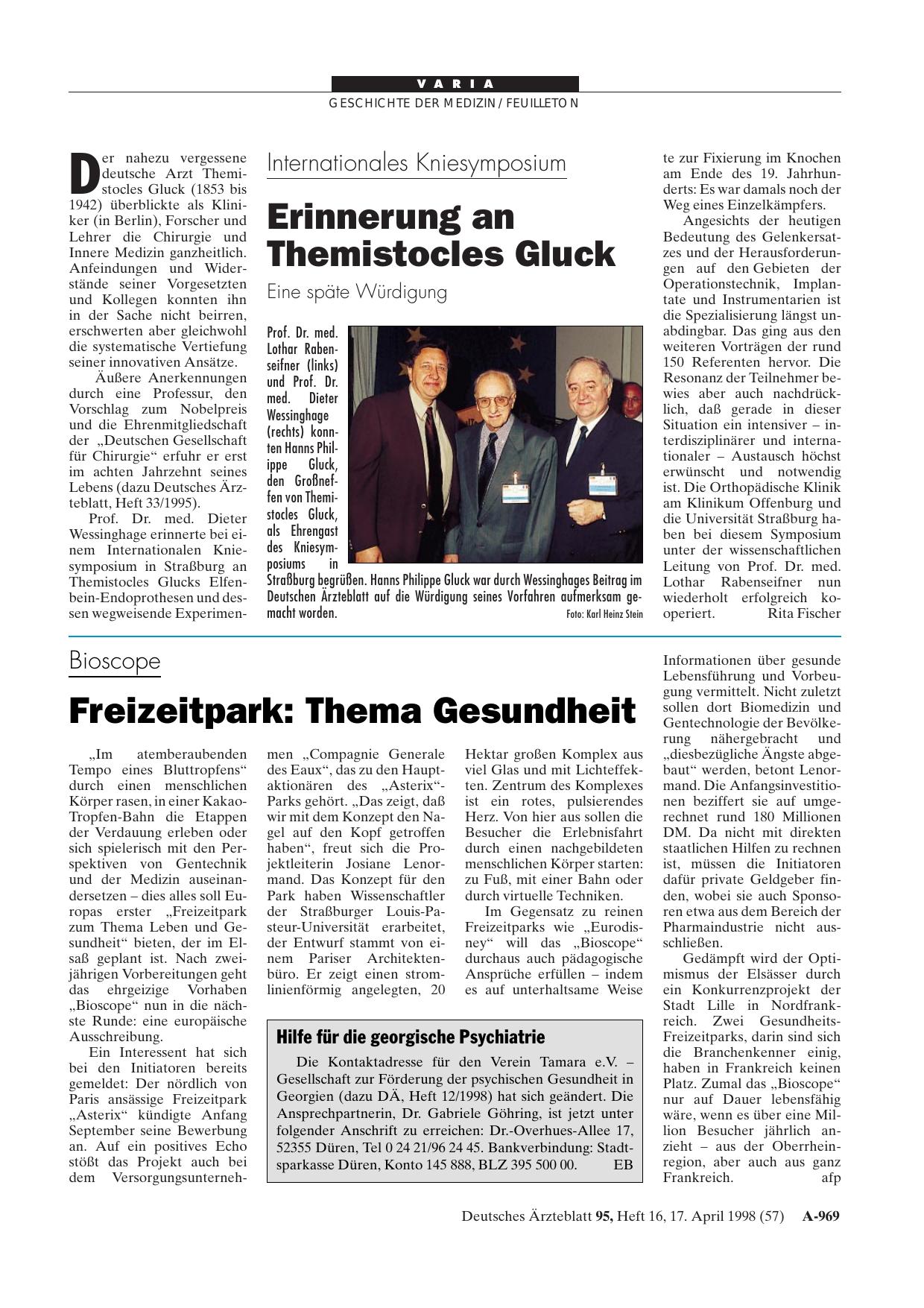 Vorschauseite 1: Bioscope Freizeitpark: Thema Gesundheit