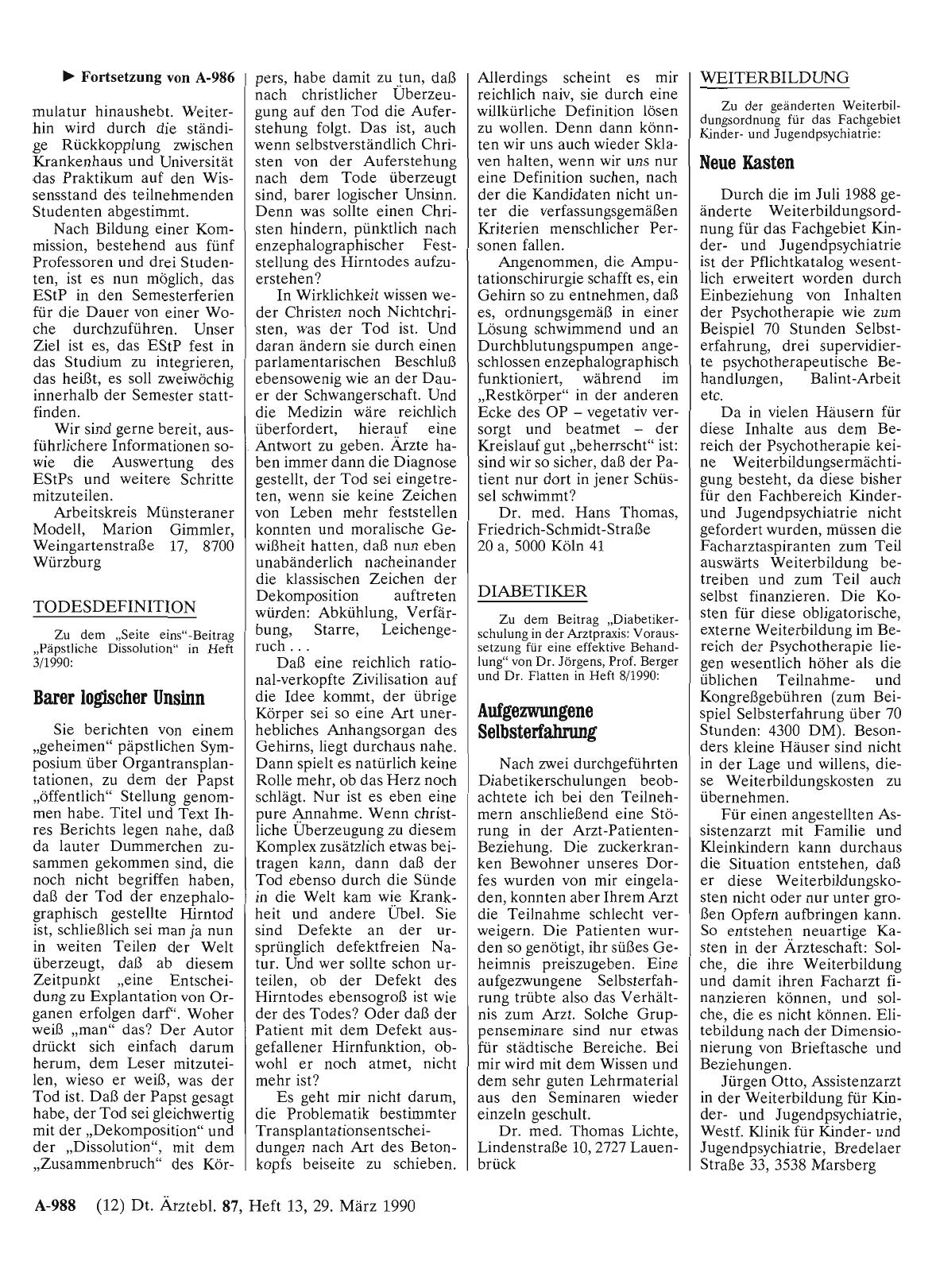Vorschauseite 1: WEITERBILDUNG: Neue Kasten