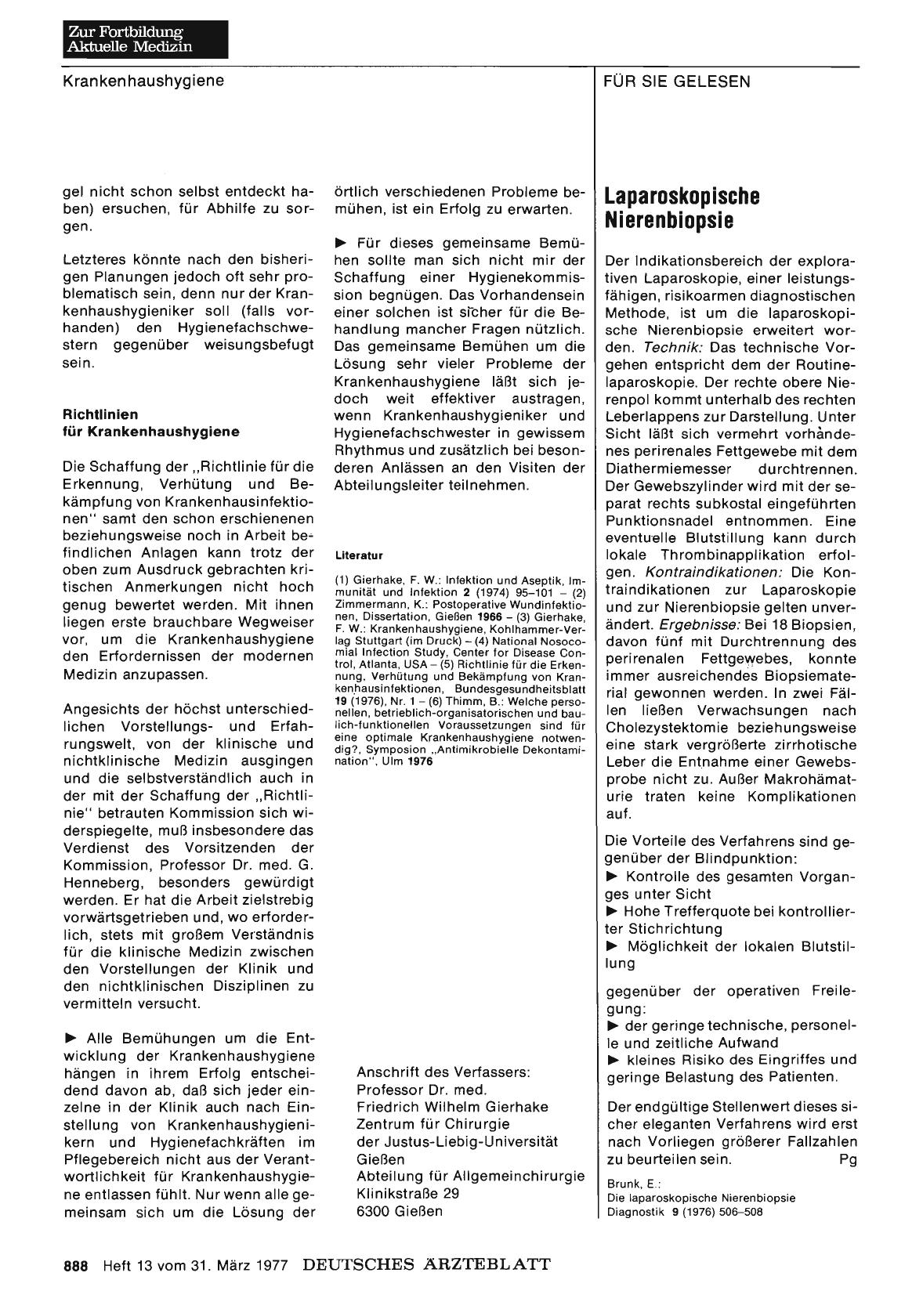 Vorschauseite 1: Laparoskopische Nierenbiopsie