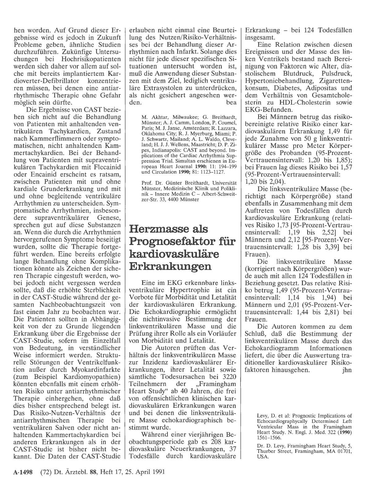 Vorschauseite 1: Herzmasse als Prognosefaktor für kardiovaskuläre Erkrankungen