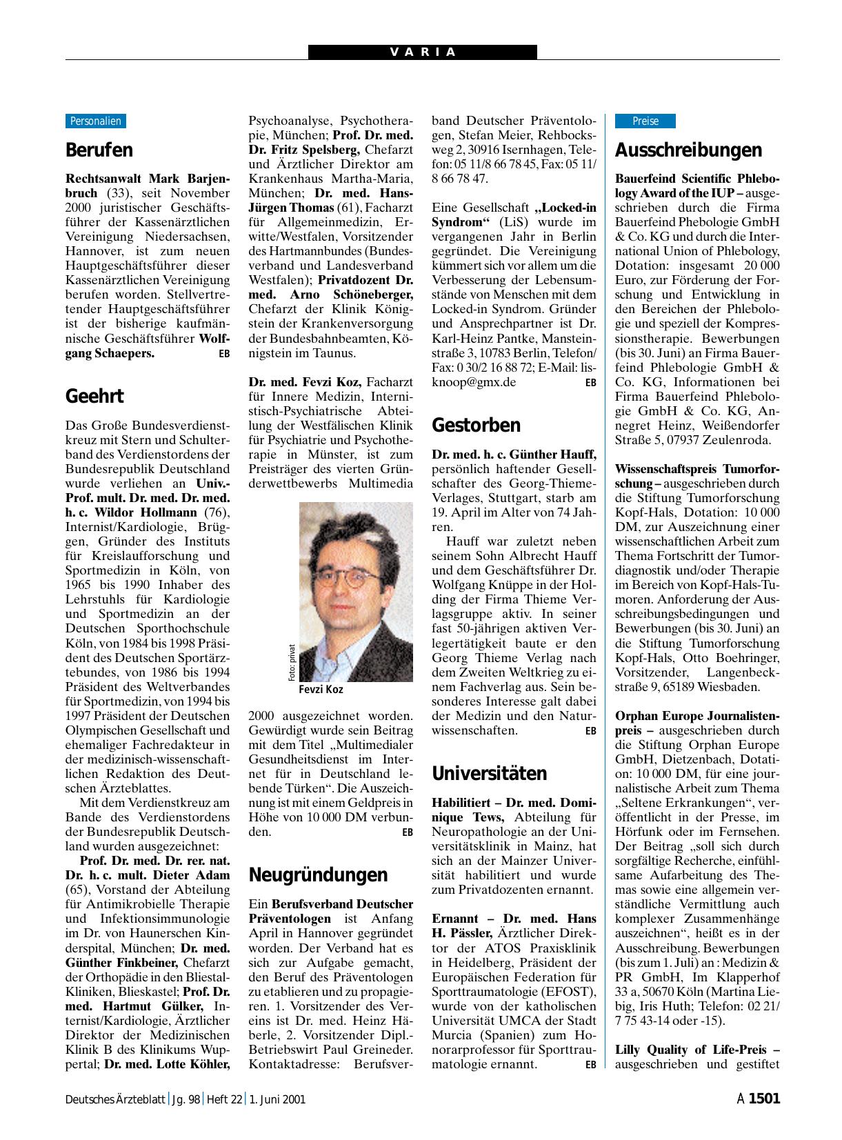 Vorschauseite 1: Universitäten