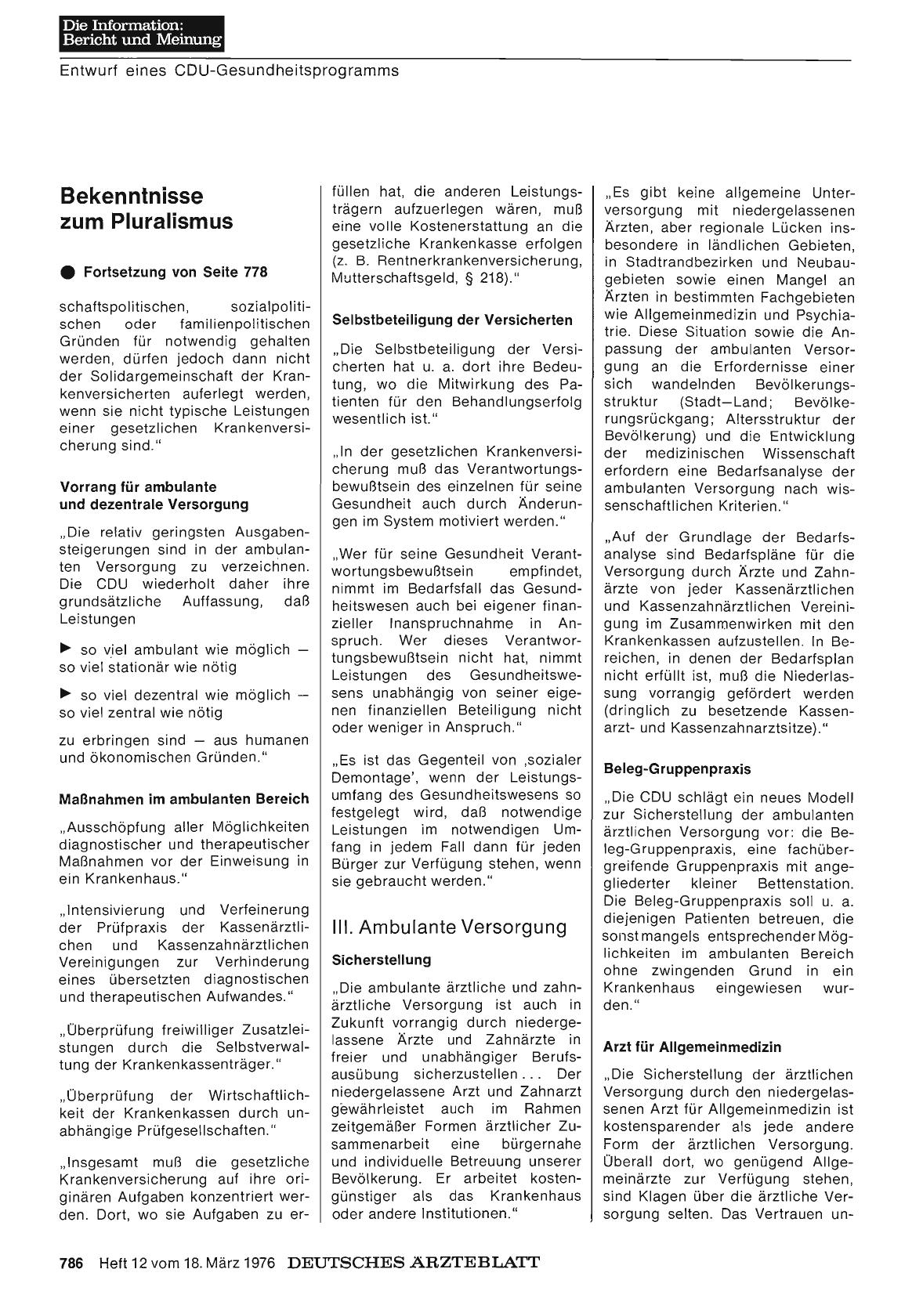 Vorschauseite 1: Bekenntnisse zum Pluralismus (Teil 2)