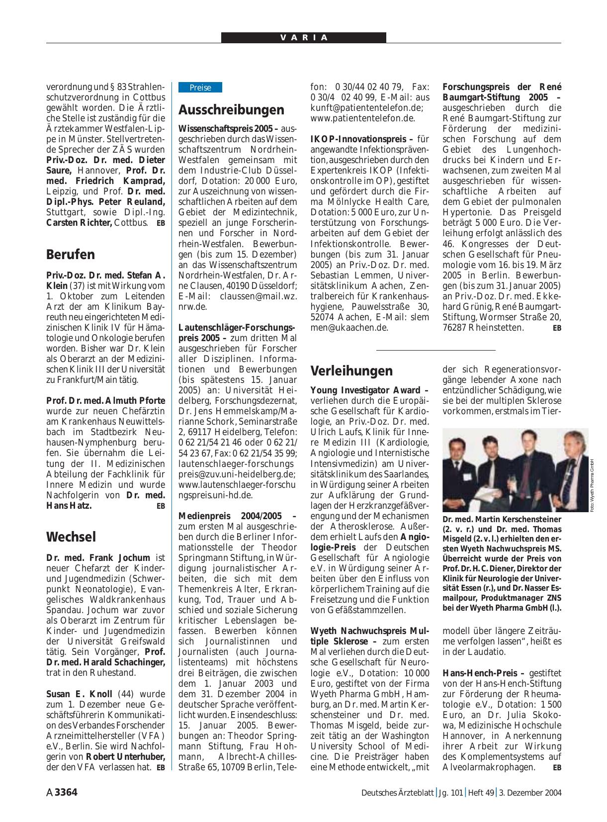 Vorschauseite 1: Wechsel