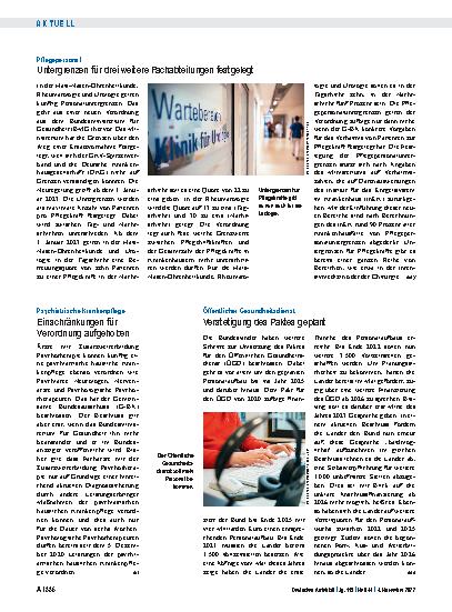 Vorschauseite 1: Öffentlicher Gesundheitsdienst: Verstetigung des Paktes geplant