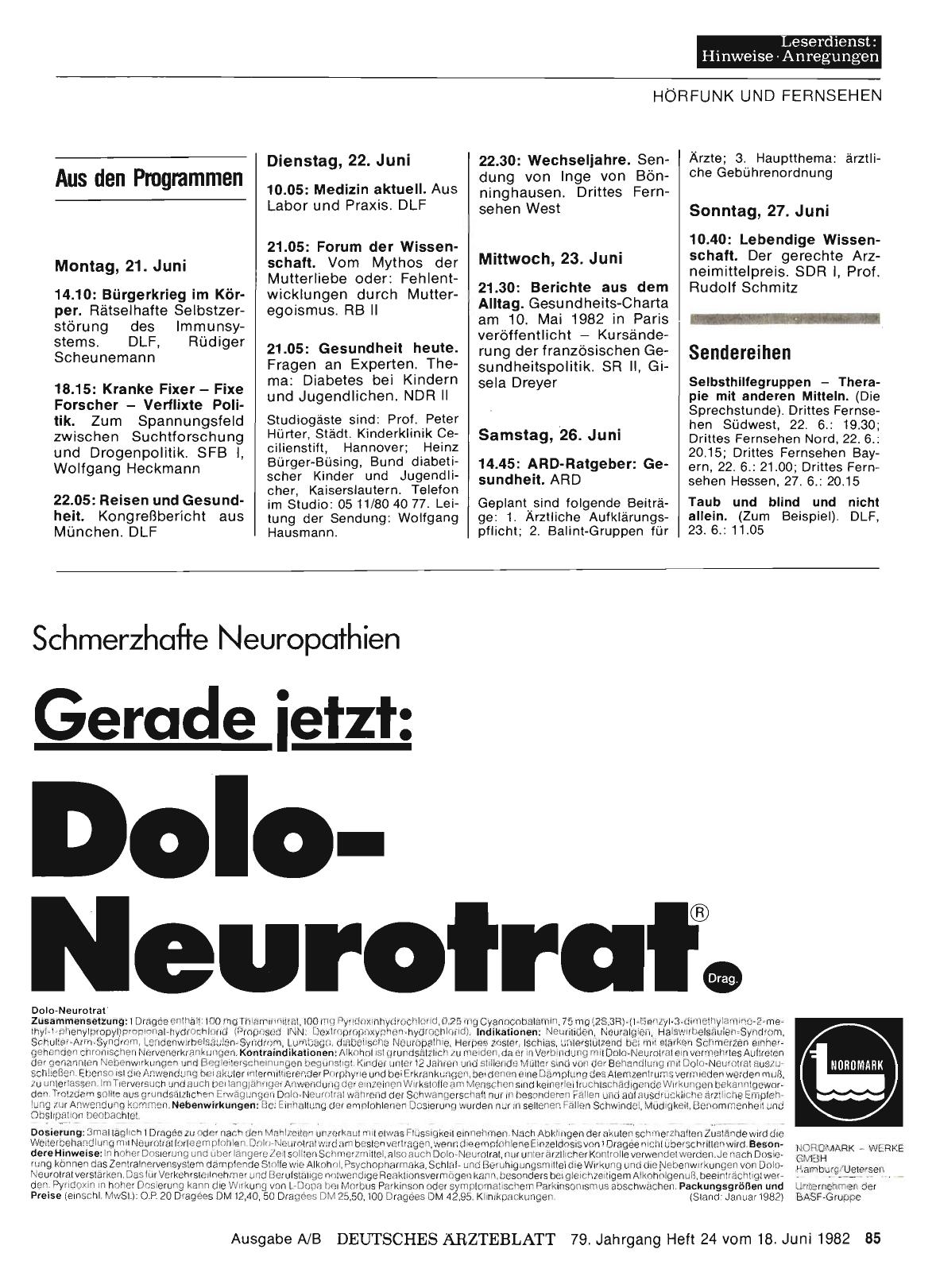 Vorschauseite 1: Aus den Programmen