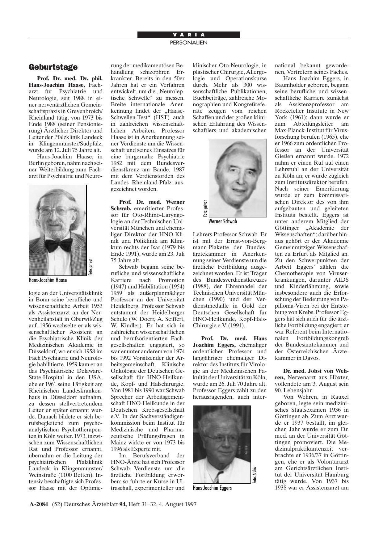 Vorschauseite 1: Geburtstage