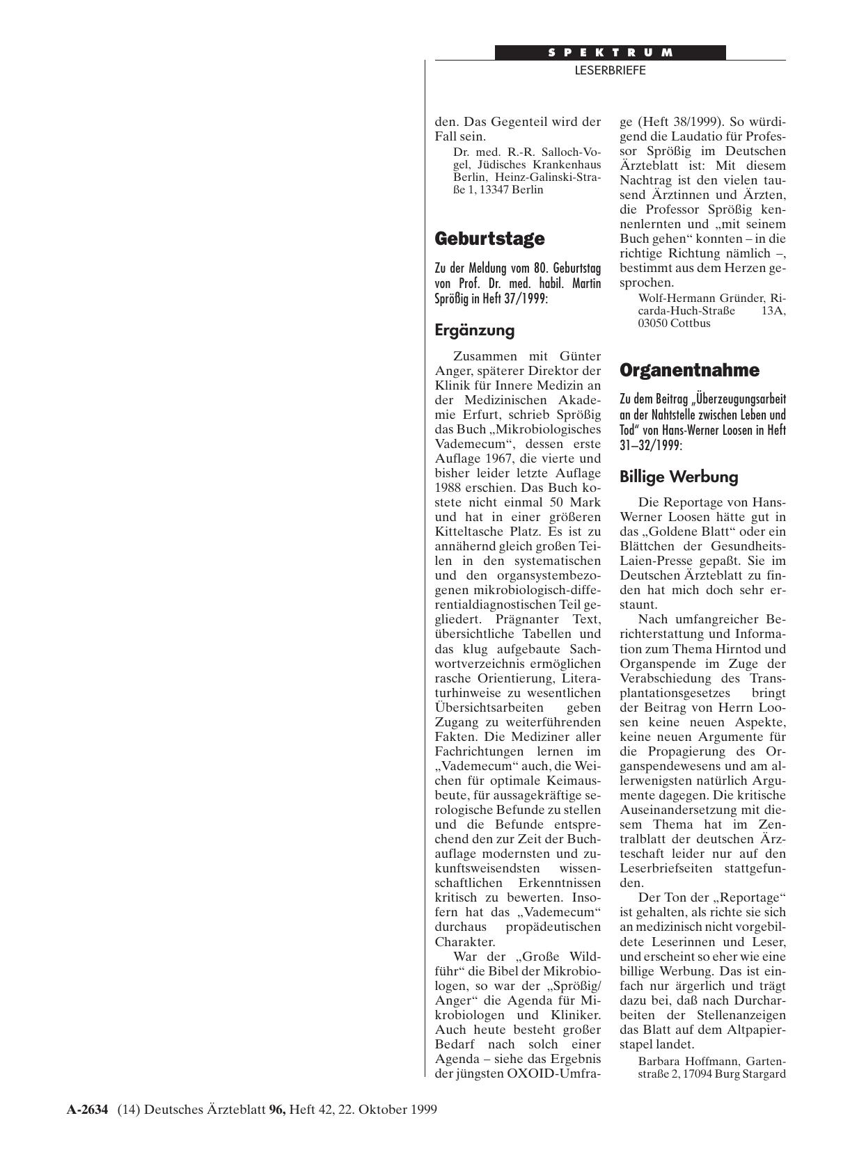 Vorschauseite 1: Geburtstage: Ergänzung