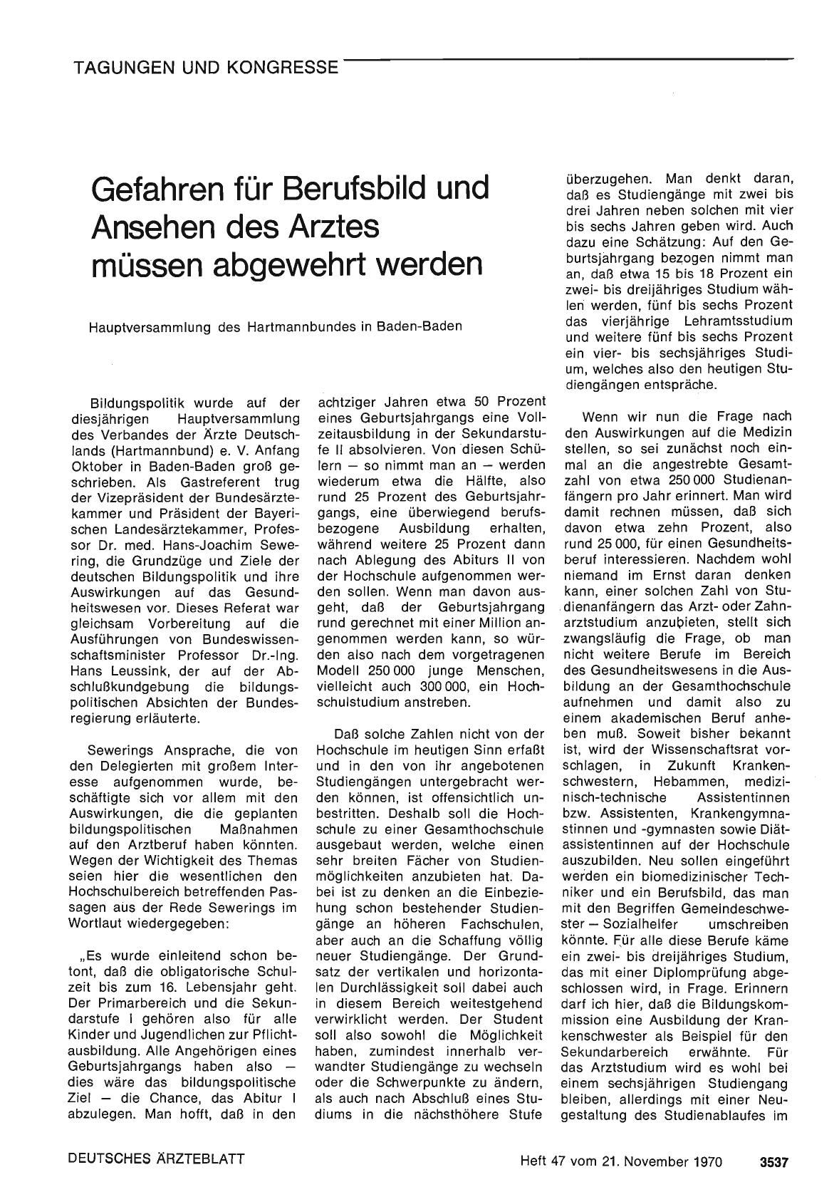 Vorschauseite 1: Gefahren für Berufsbild und Ansehen des Arztes müssen abgewehrt werden