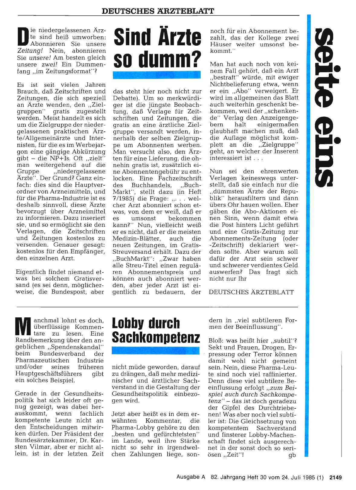 Vorschauseite 1: Sind Ärzte so dumm?