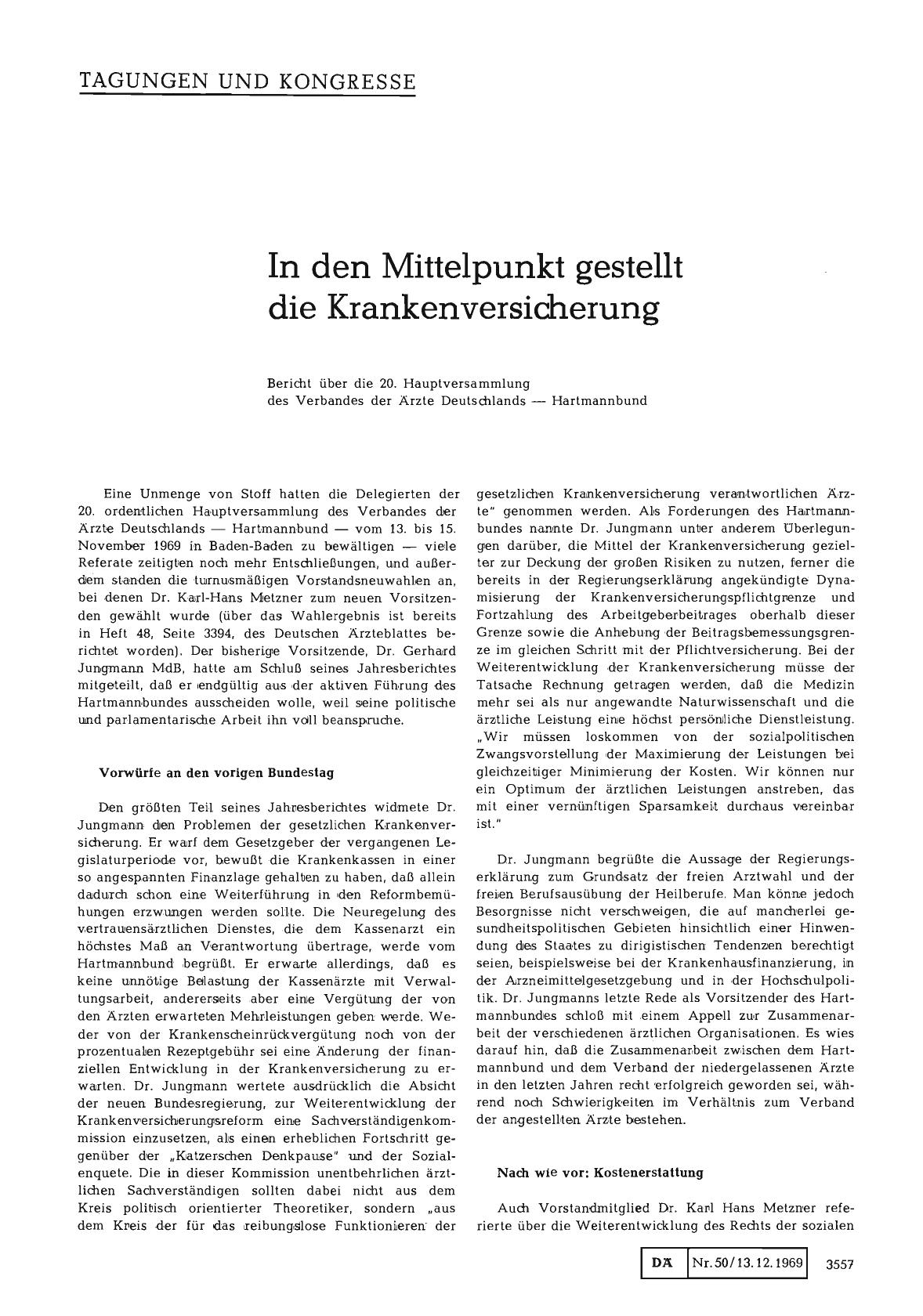 Vorschauseite 1: In den Mittelpunkt gestellt die Krankenversicherung