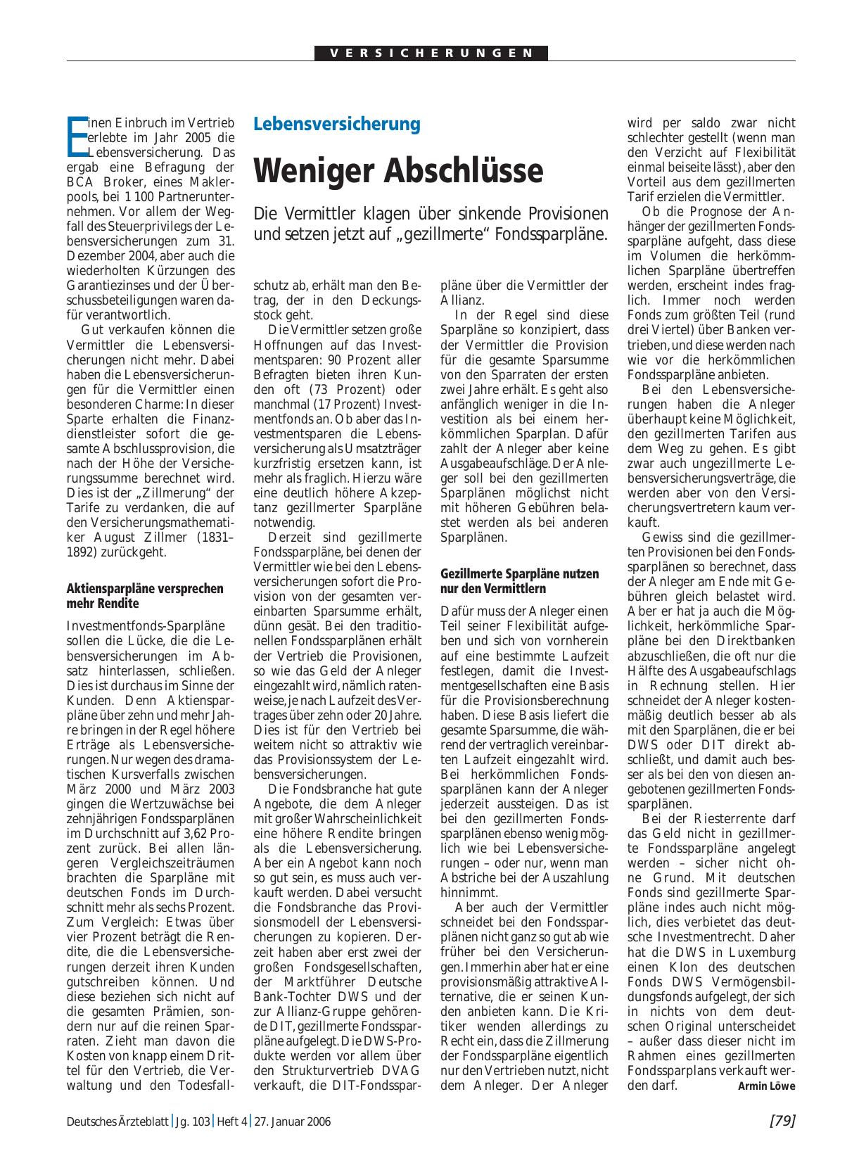 Vorschauseite 1: Lebensversicherung: Weniger Abschlüsse