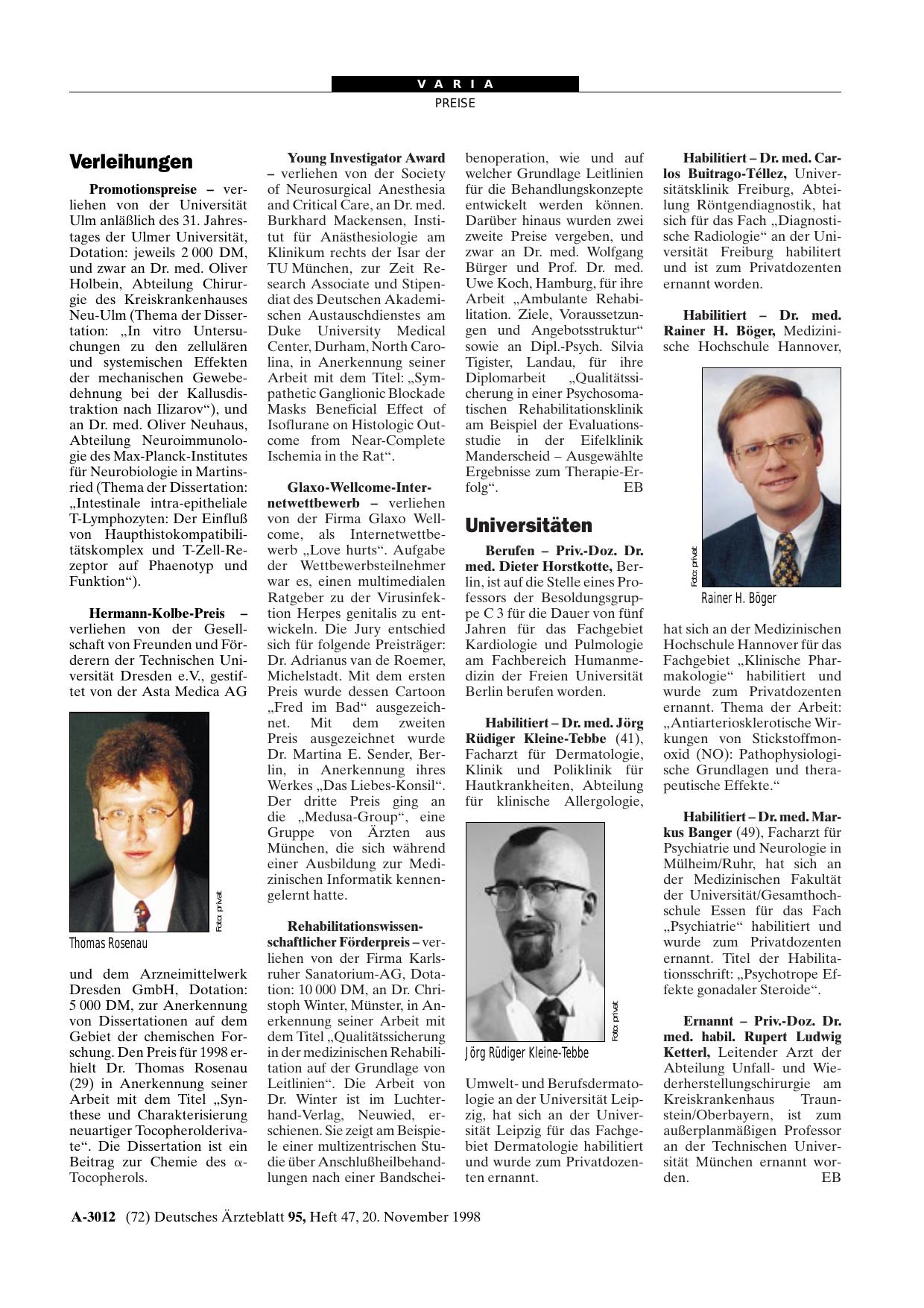 Vorschauseite 1: Universitäten