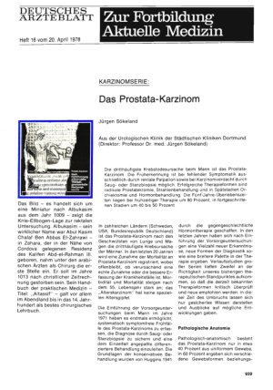 Vorschauseite 1: Karzinomserie: Das Prostata-Karzinom
