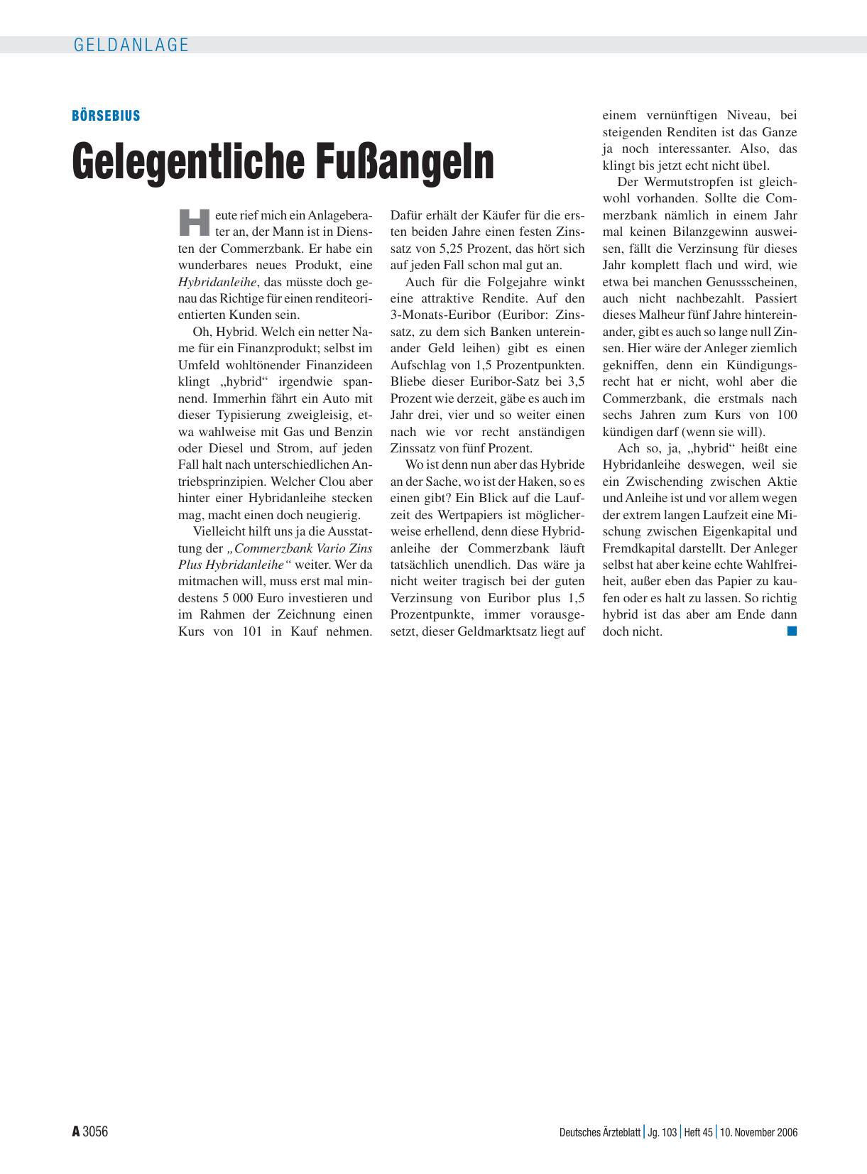 Vorschauseite 1: Gelegentliche Fußangeln
