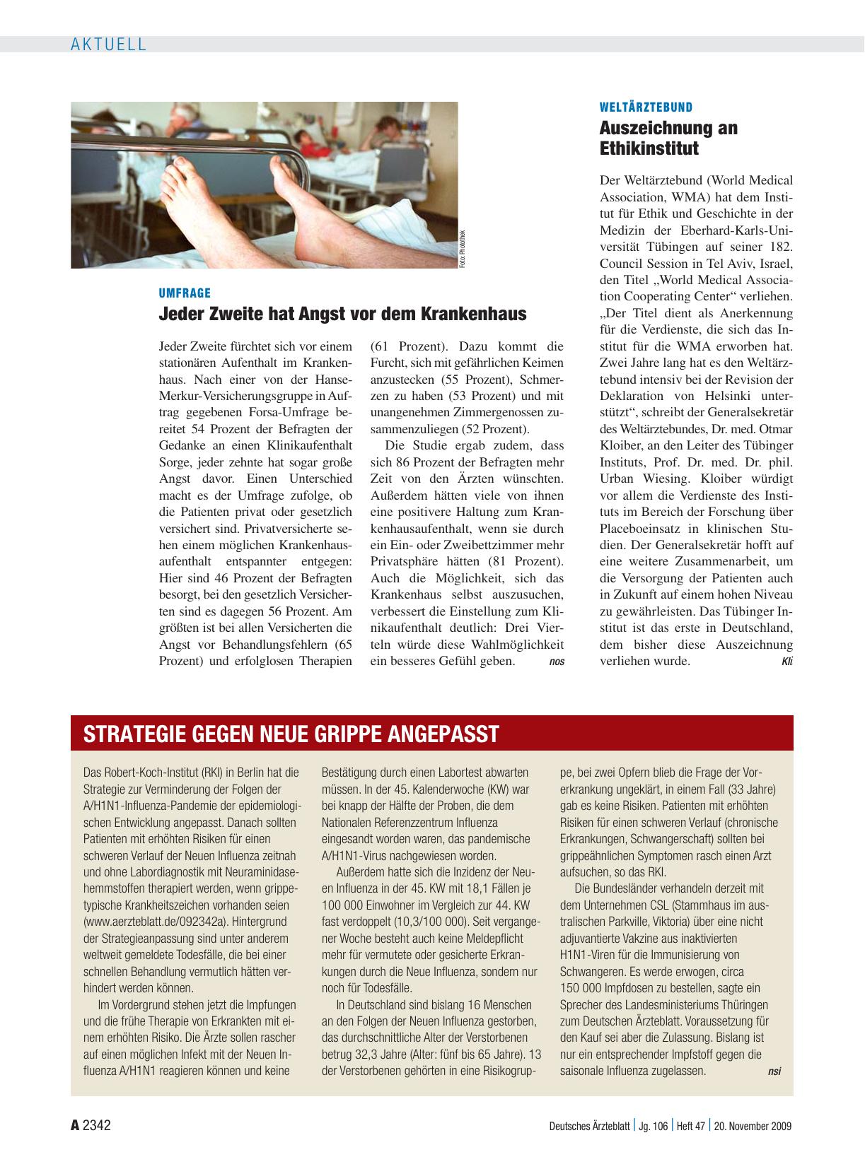 Vorschauseite 1: Strategie gegen neue Grippe angepasst
