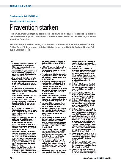 Vorschauseite 5: Herz-Kreislauf-Erkrankungen: Prävention stärken