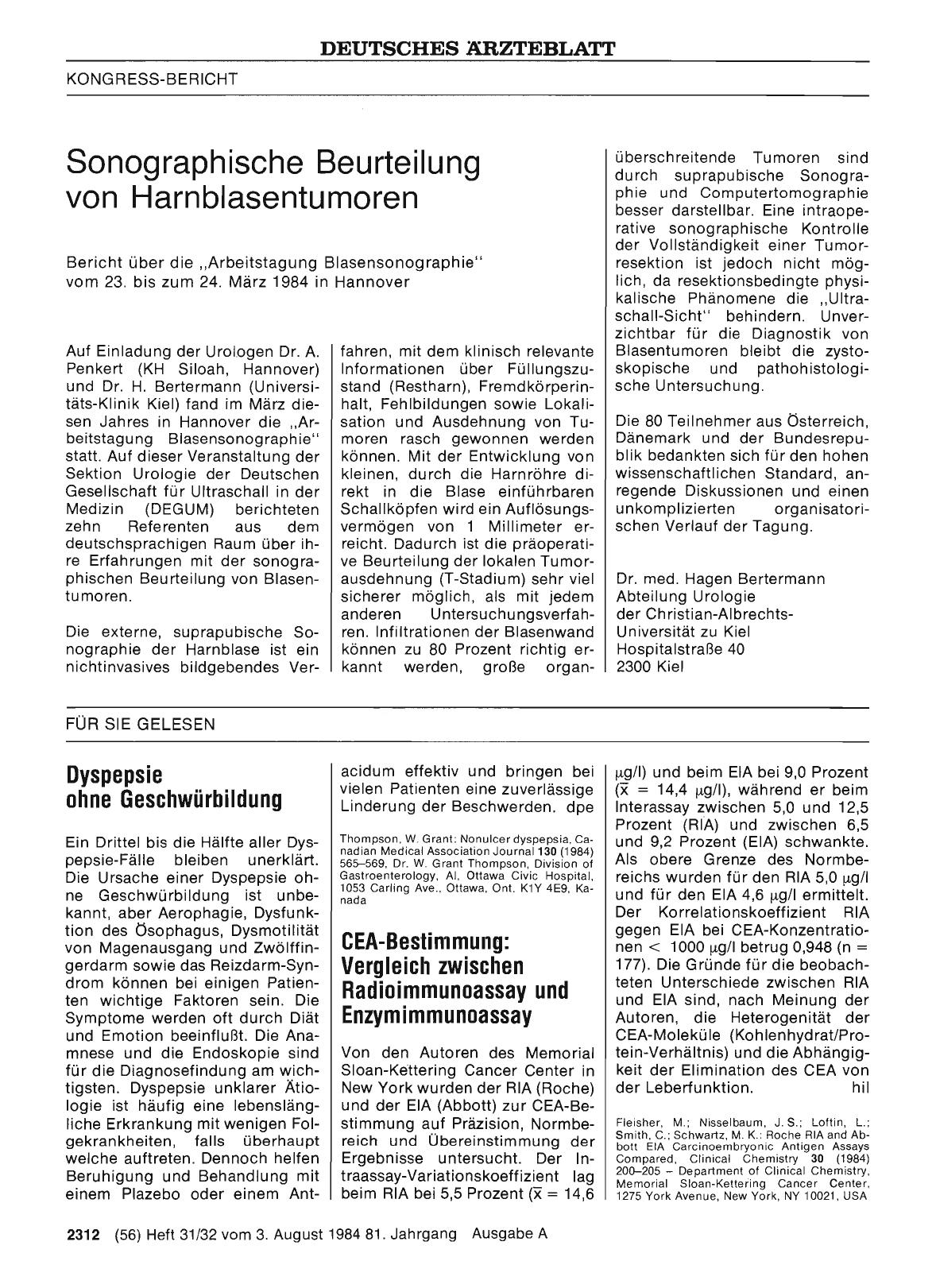 Vorschauseite 1: Dyspepsie ohne Geschwürbildung