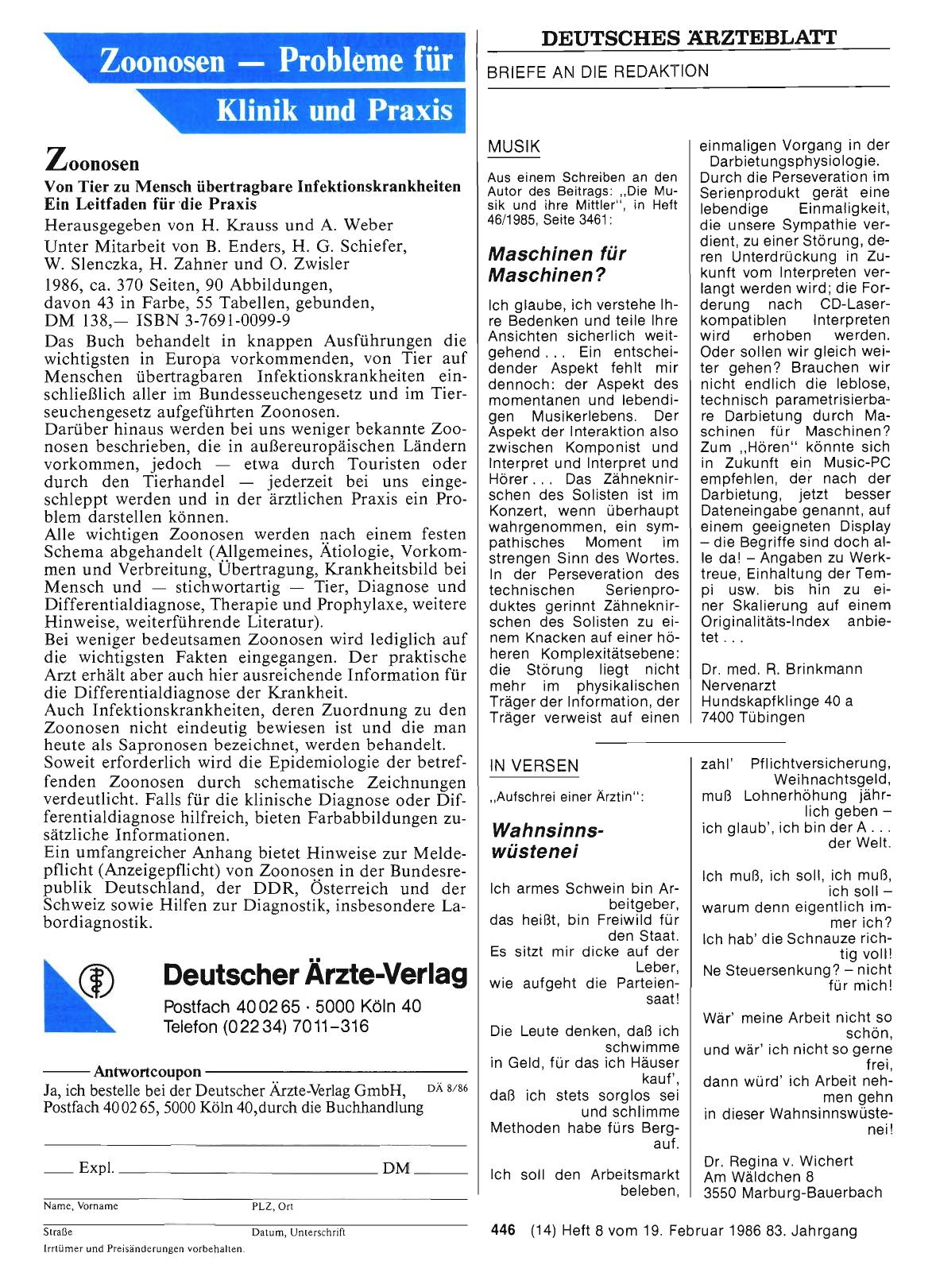 Vorschauseite 1: IN VERSEN: Wahnsinnswüstenei