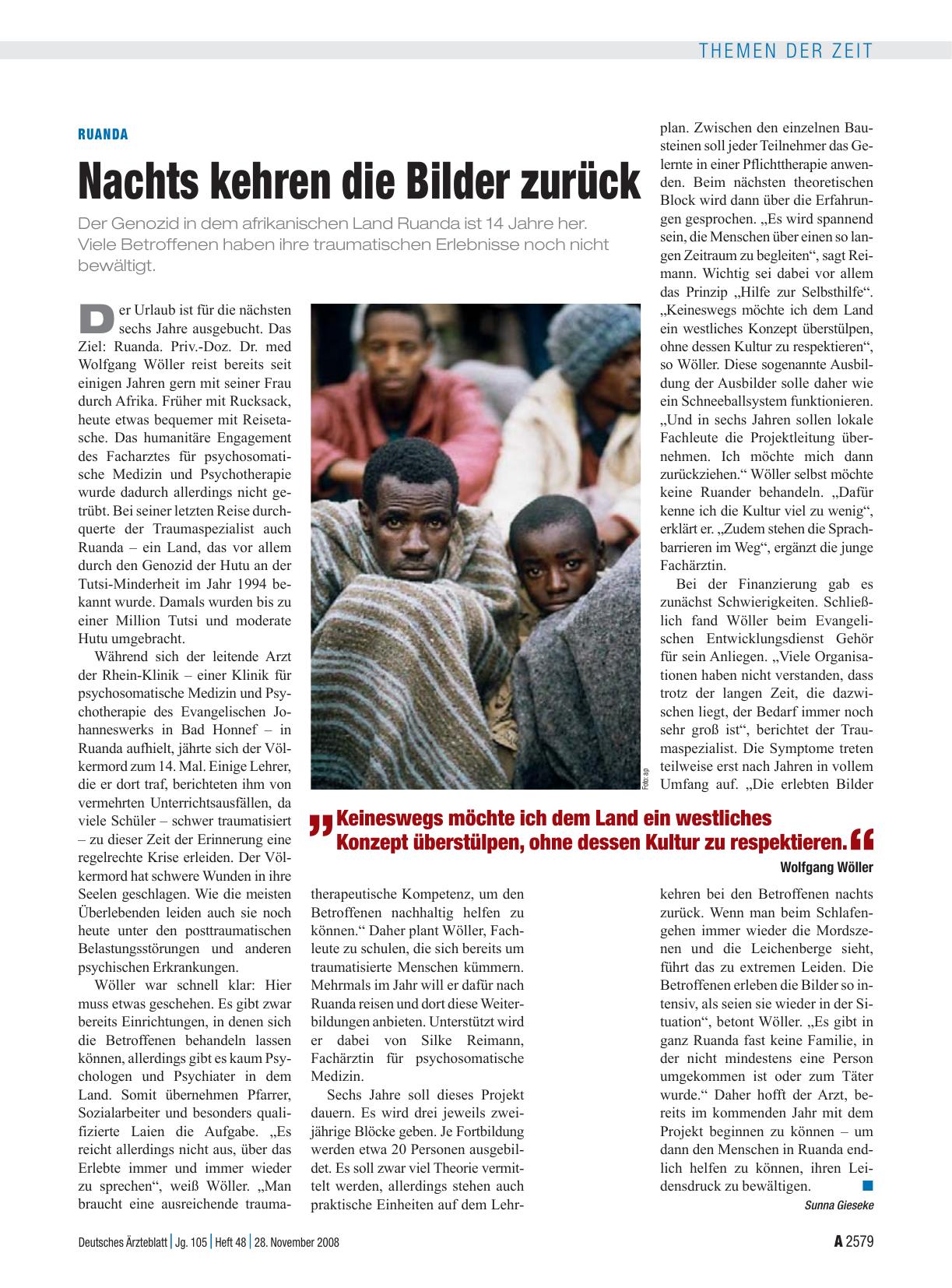 Vorschauseite 1: Ruanda: Nachts kehren die Bilder zurück