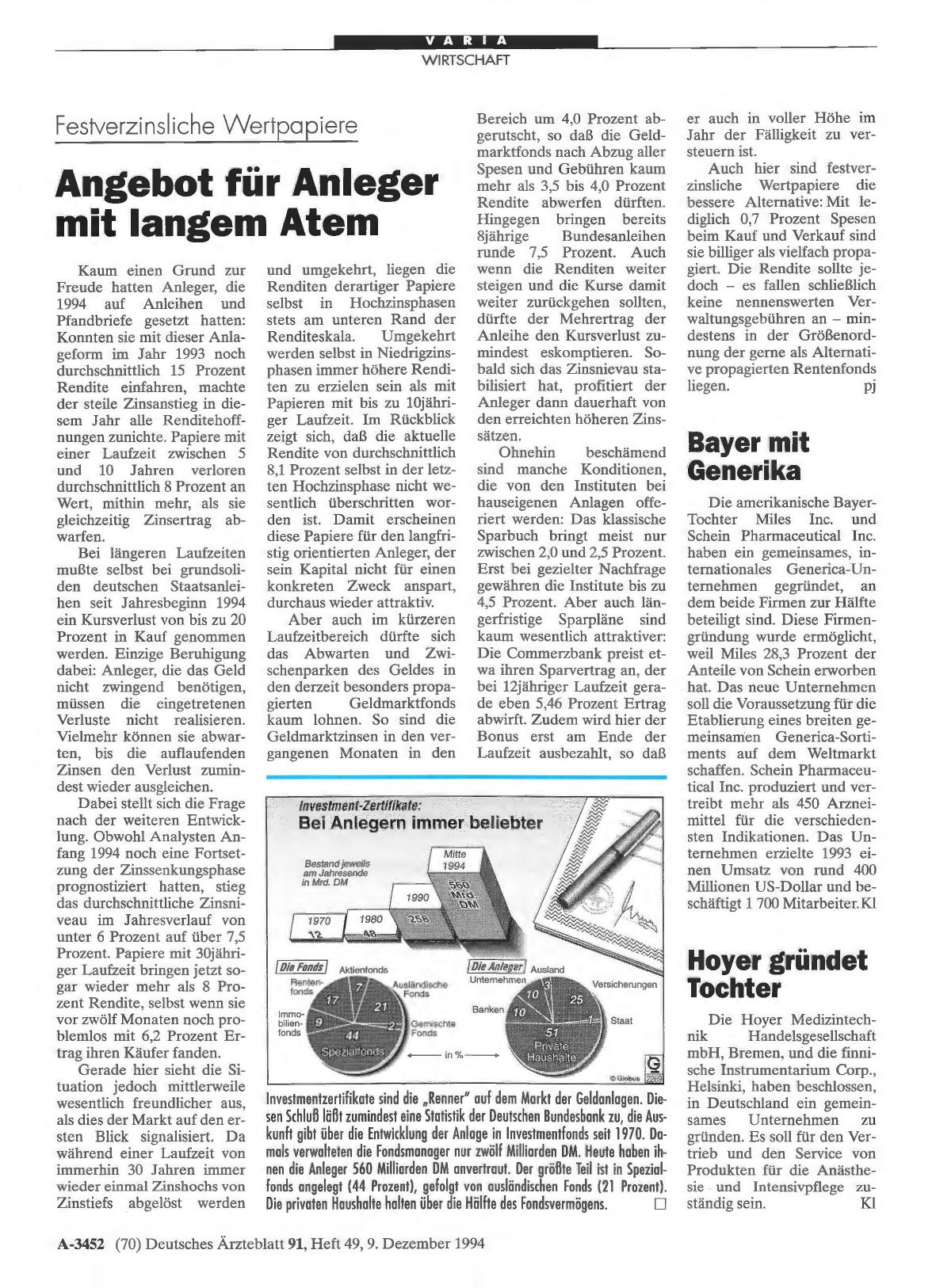 Vorschauseite 1: Bayer mit Generika