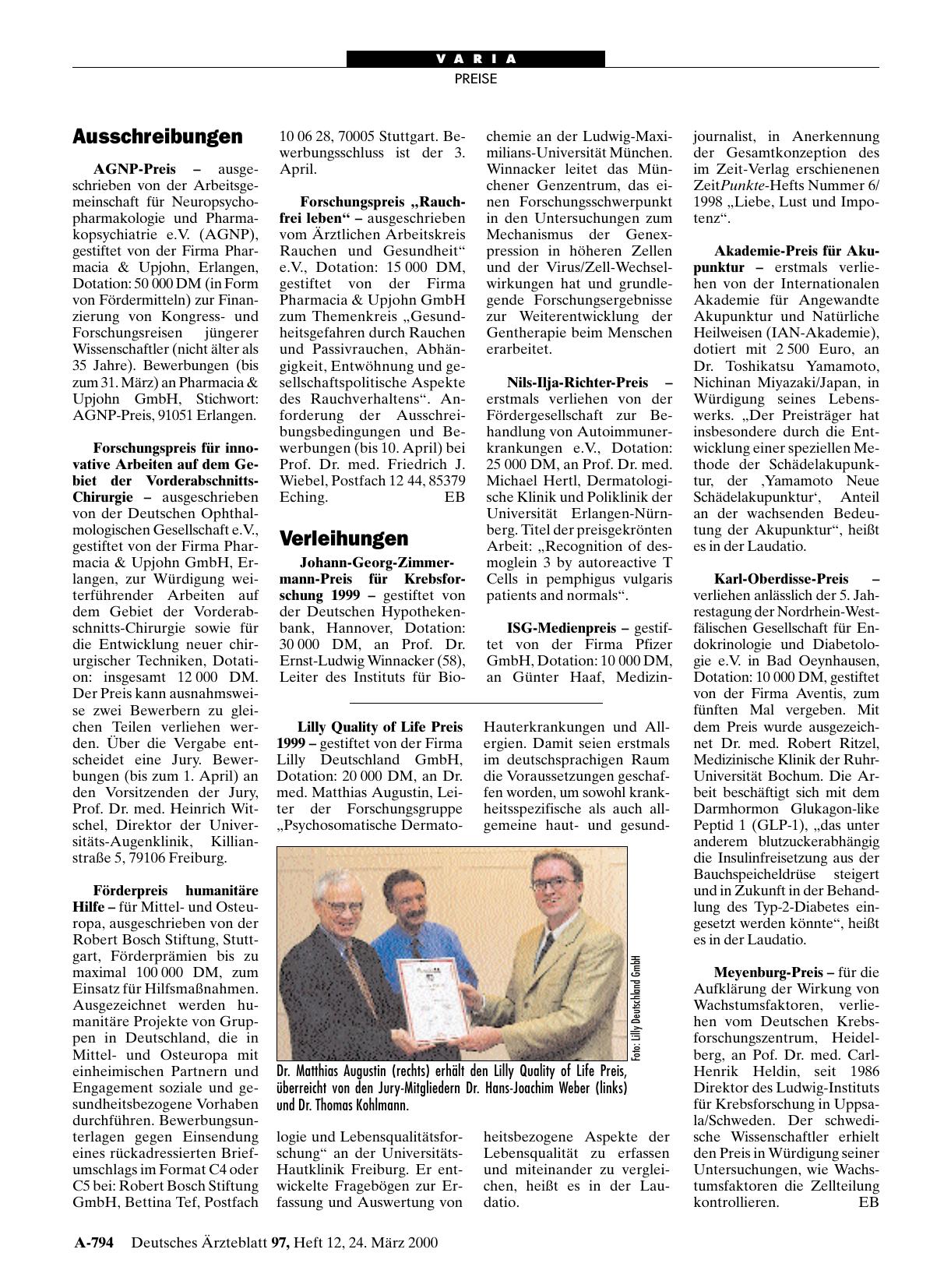Vorschauseite 1: Ausschreibungen