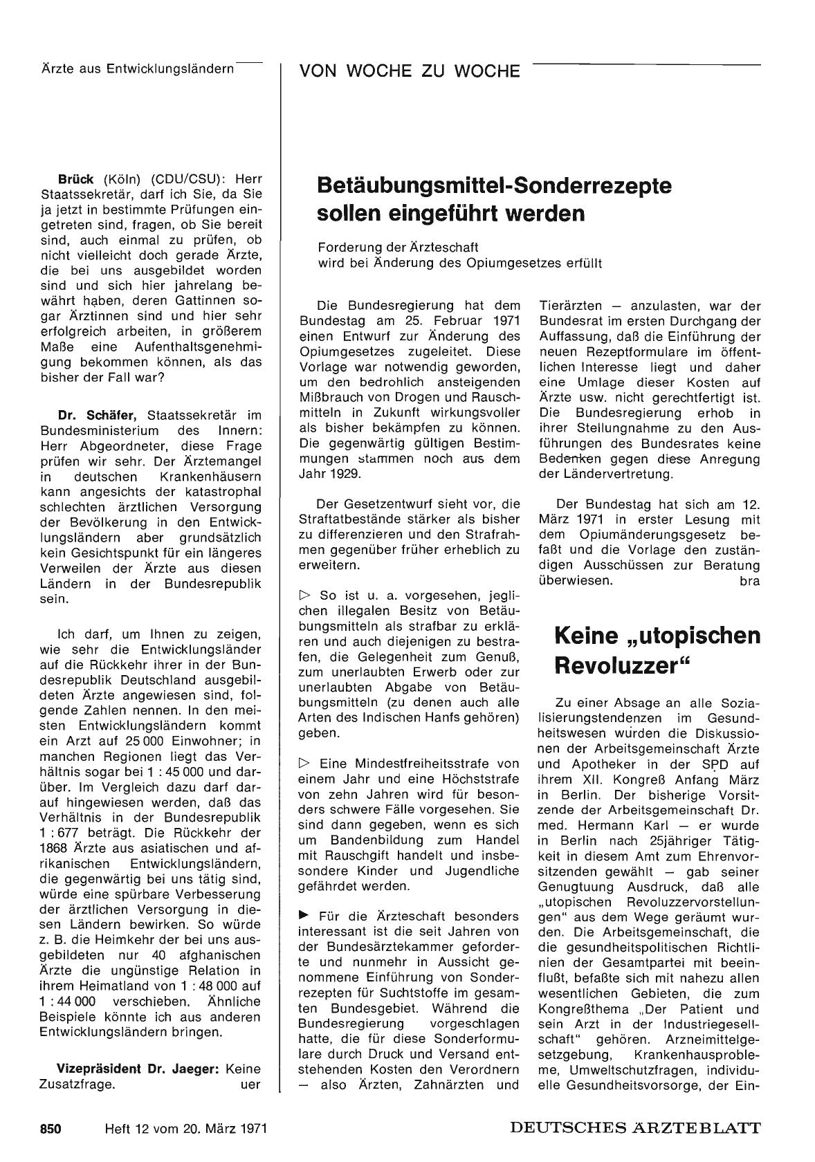 Vorschauseite 1: Keine „utopischen Revoluzzer"