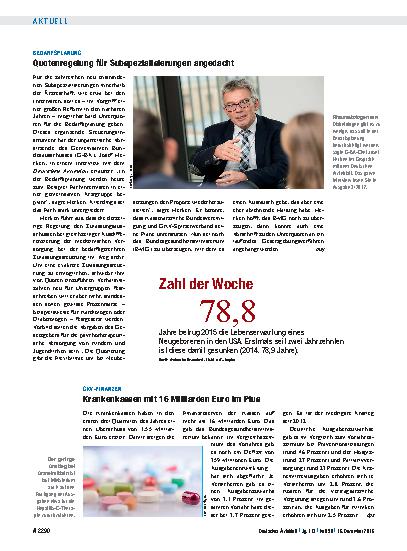 Vorschauseite 1: Zahl der Woche 78,8