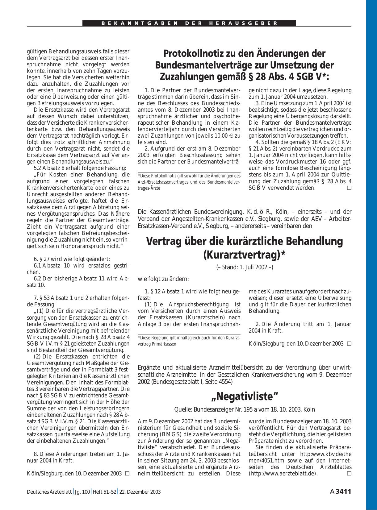 Vorschauseite 1: „Negativliste“
