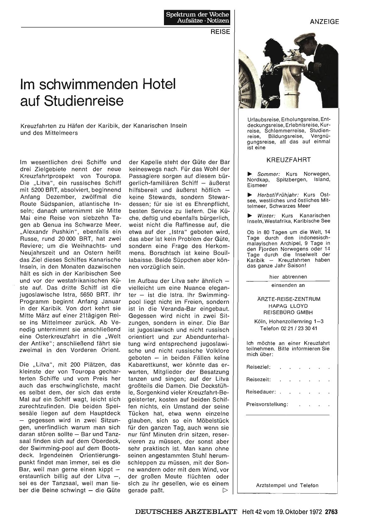 Vorschauseite 1: Im schwimmenden Hotel auf Studienreise