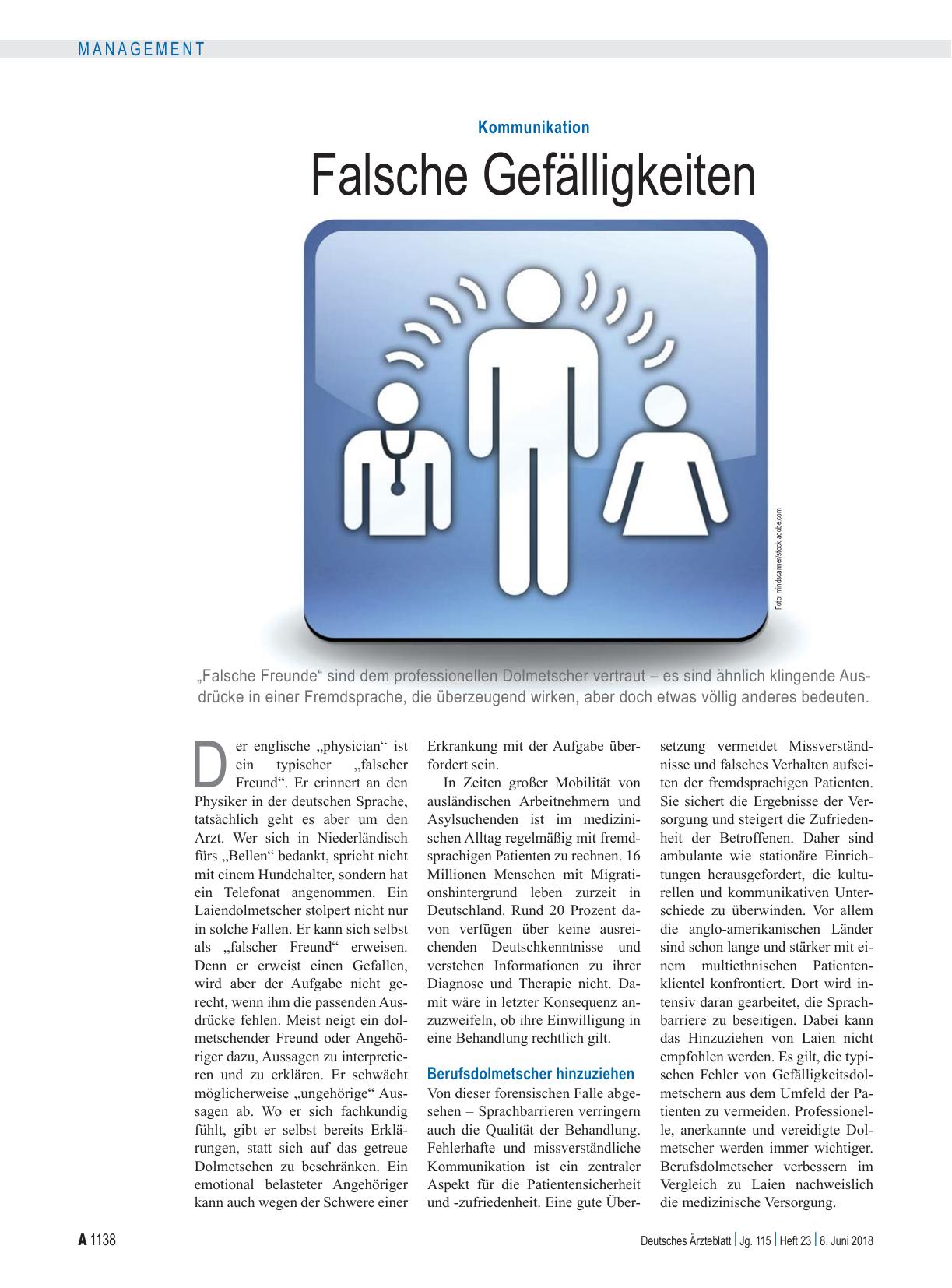 Vorschauseite 1: Kommunikation: Falsche Gefälligkeiten